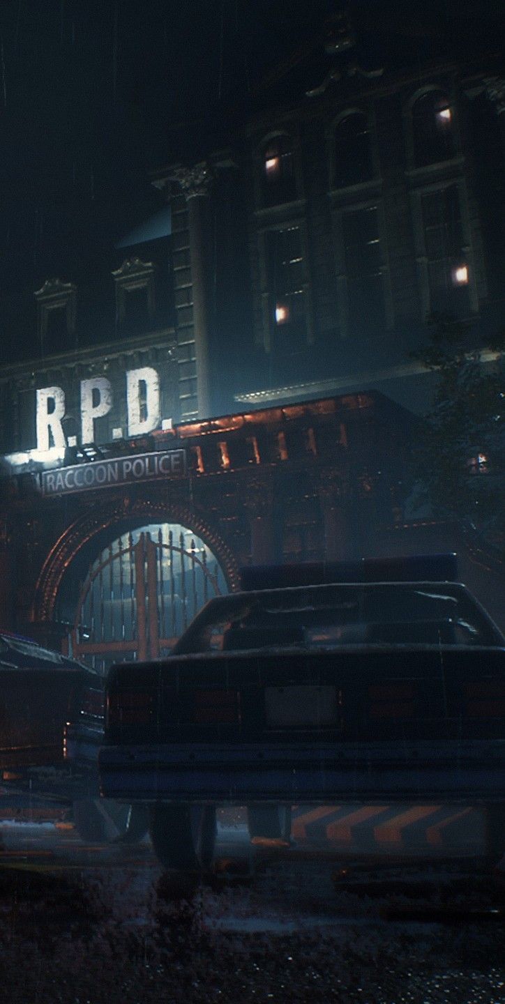 R.P.D., Polizeirevier, Raccoon City, Nacht, Resident Evil 2, HD, Handy-Hintergrund