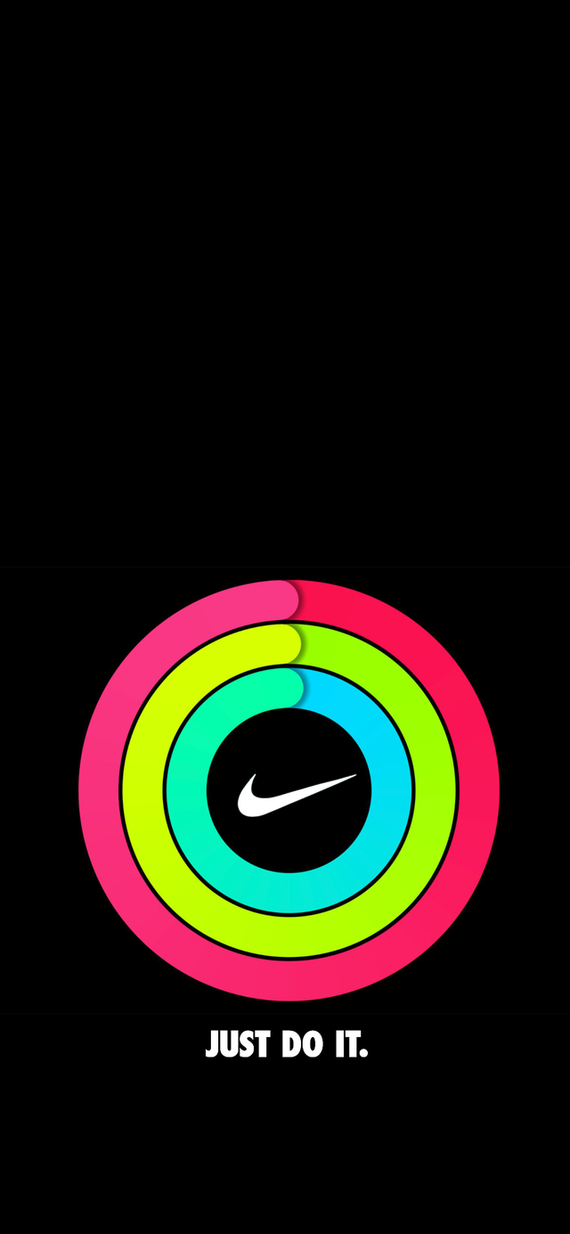 Apple Watch, Aktivitätsringe, Nike Swoosh, Just Do It, Bunte Ringe, Android-Hintergrundbild