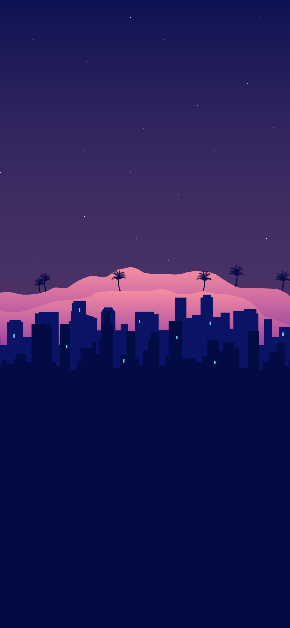 Skyline, Silhouette, Dunkelblau, Minimalistisch, HD, Sperrbildschirm fürs iPhone