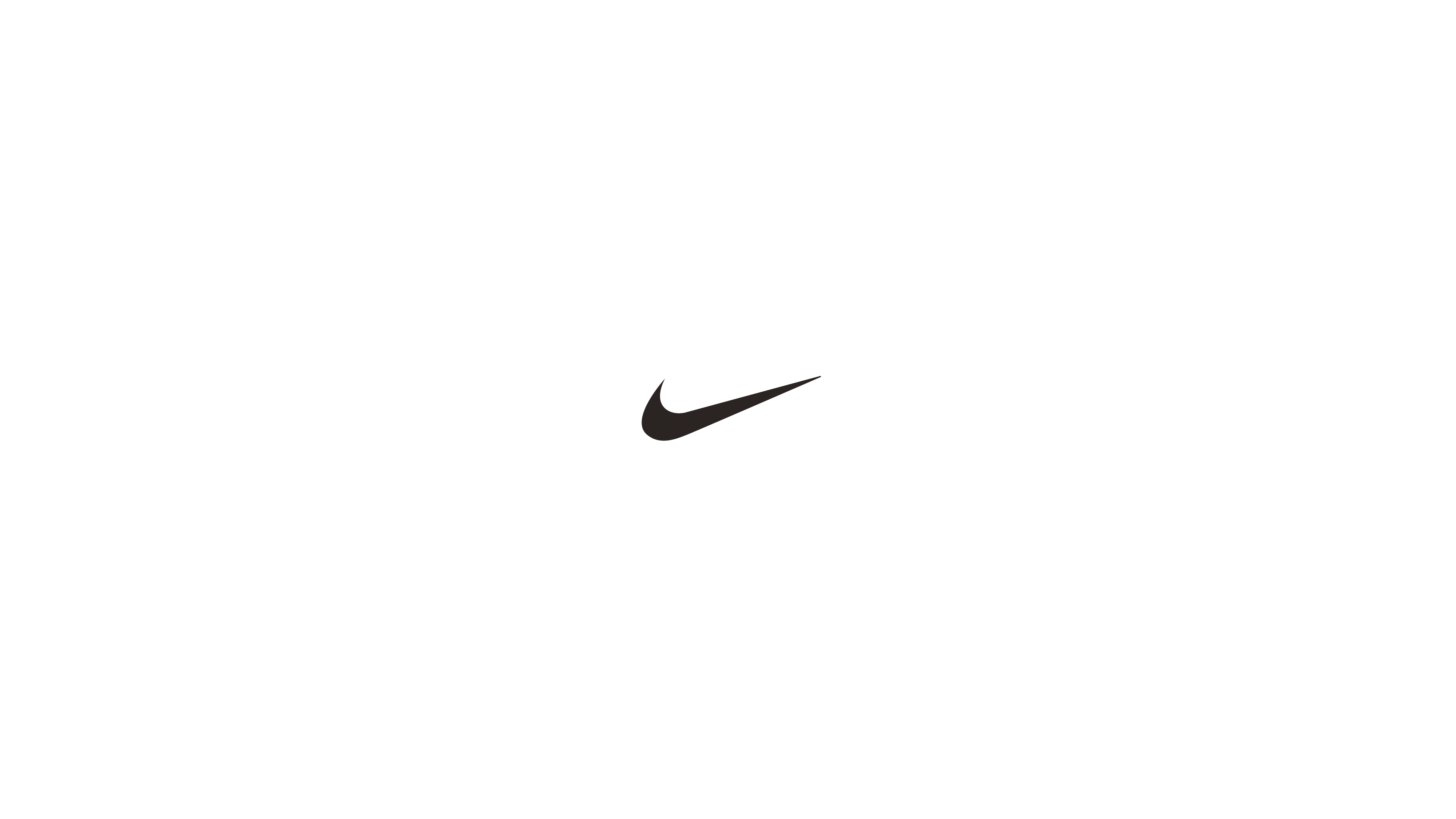 Nike Swoosh, Weißer Hintergrund, Minimalismus, 4K Wallpaper