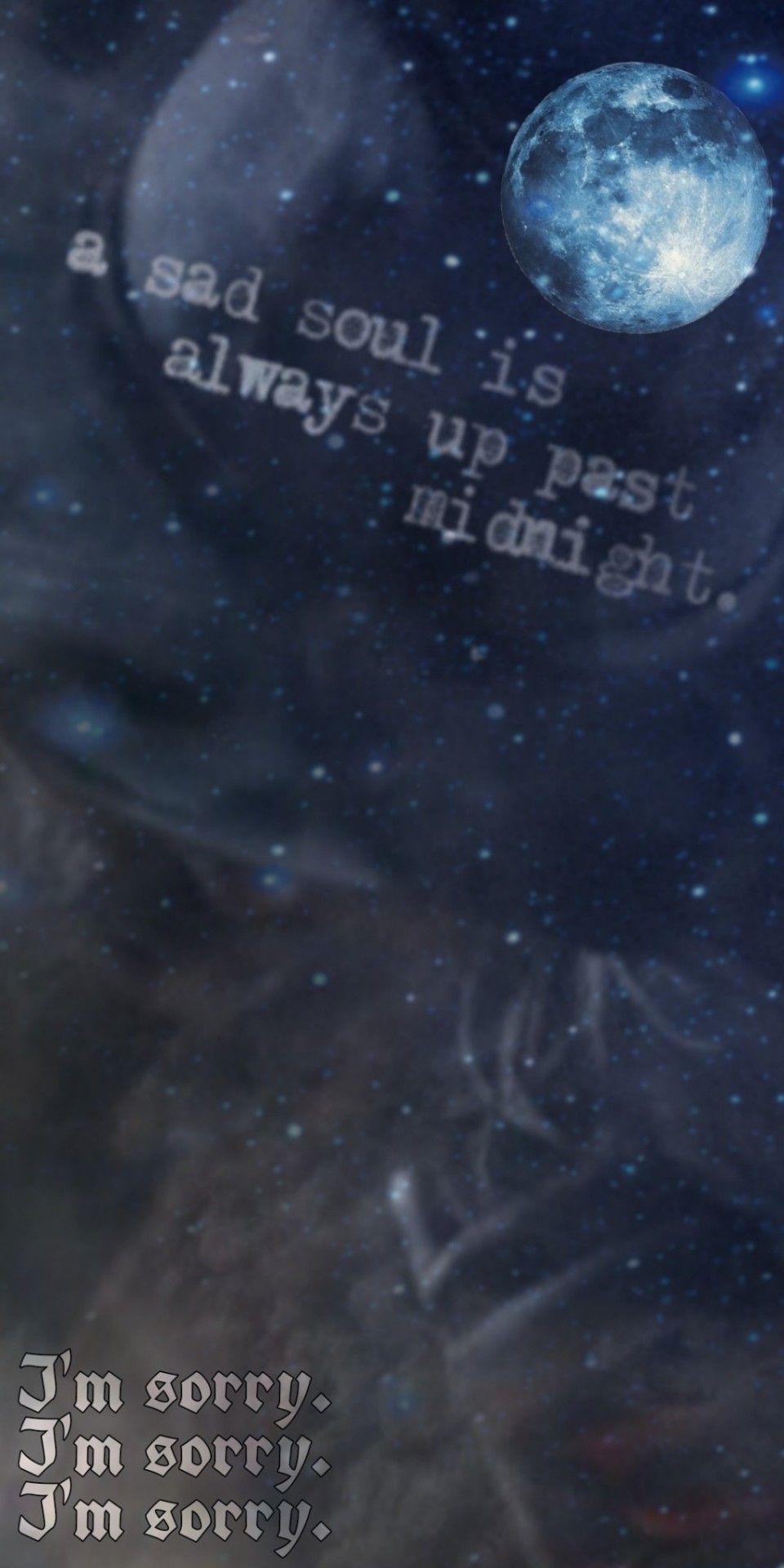 Spruch, Mond, Dunkelblau, Minimalismus, Resident Evil, HD, Hintergrundbild fürs Handy
