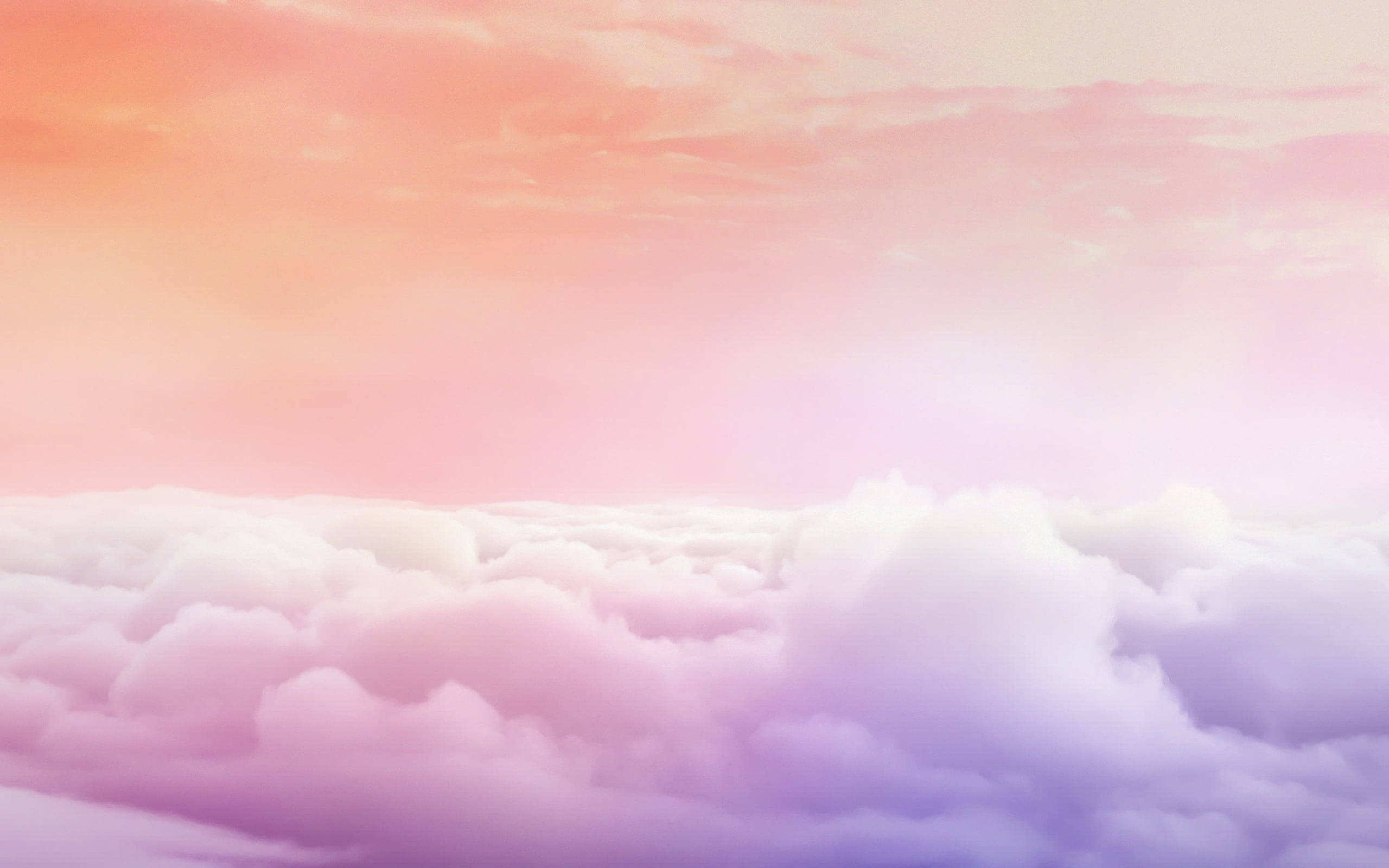 Wolkenmeer, Pastell, Rosa und Lila, Weich, 16:10, 2K-Hintergrundbild für den Desktop