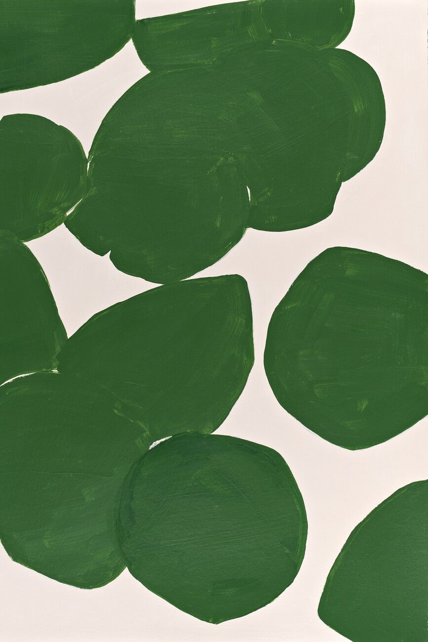 Grüne Blätter, Abstrakt, Minimalistisch, Creme Hintergrund, HD Wallpaper