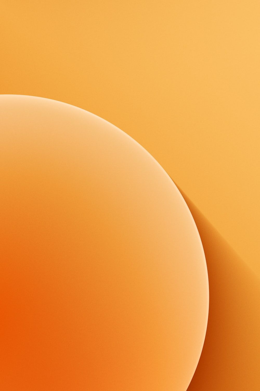 Orange, Kreis, Farbverlauf, Minimalismus, Hochformat, Hintergrundbild fürs Smartphone