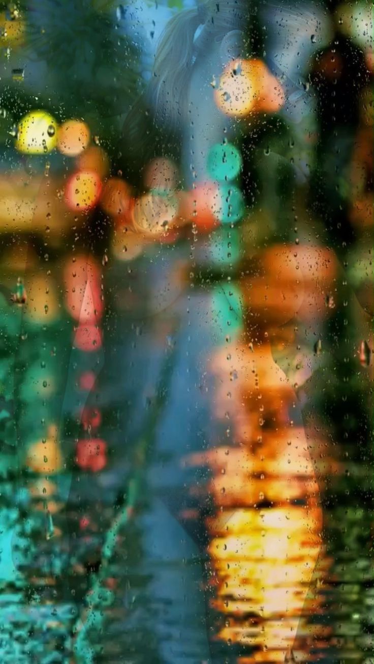 Nasse Straße, Bokeh, Stadtlichter, Spiegelung, Nacht, HD, Hintergrundbild fürs Handy