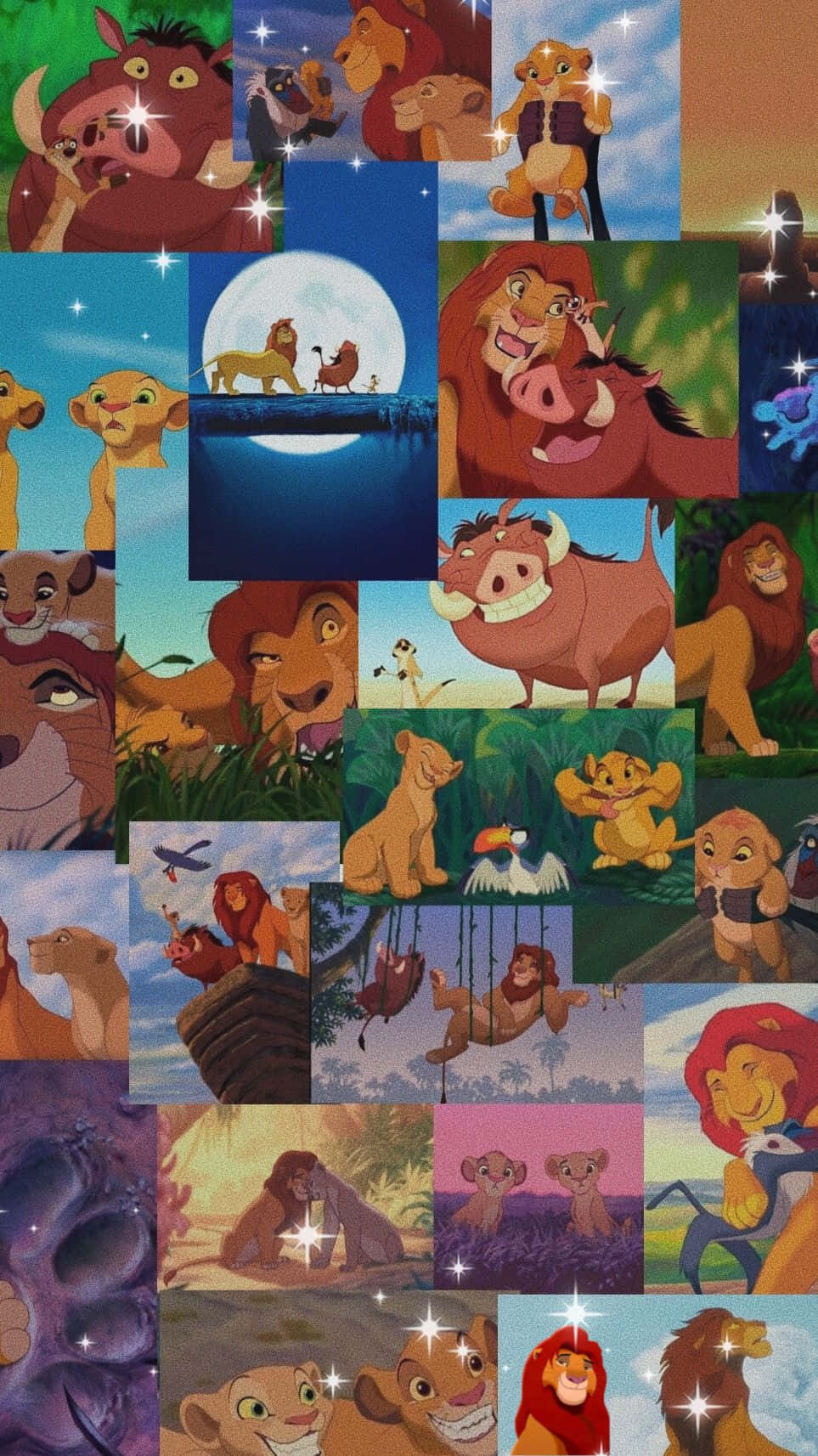 Der König der Löwen, Disney, Collage, Simba, HD, Sperrbildschirm fürs iPhone