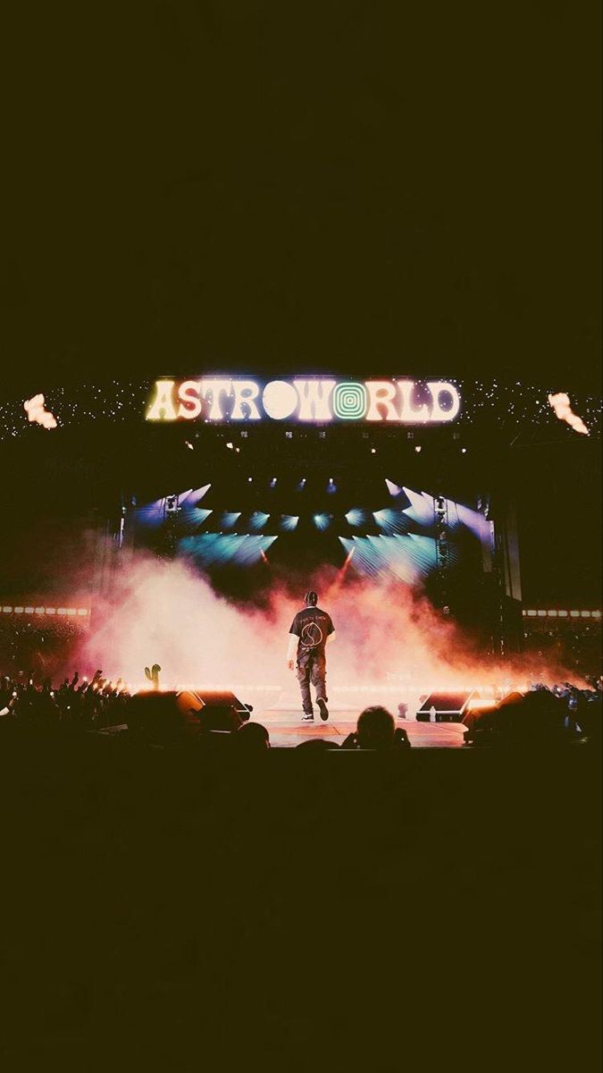 Travis Scott, Astroworld, Konzert, Pyrotechnik, Dunkle Töne, Hintergrundbild fürs Handy