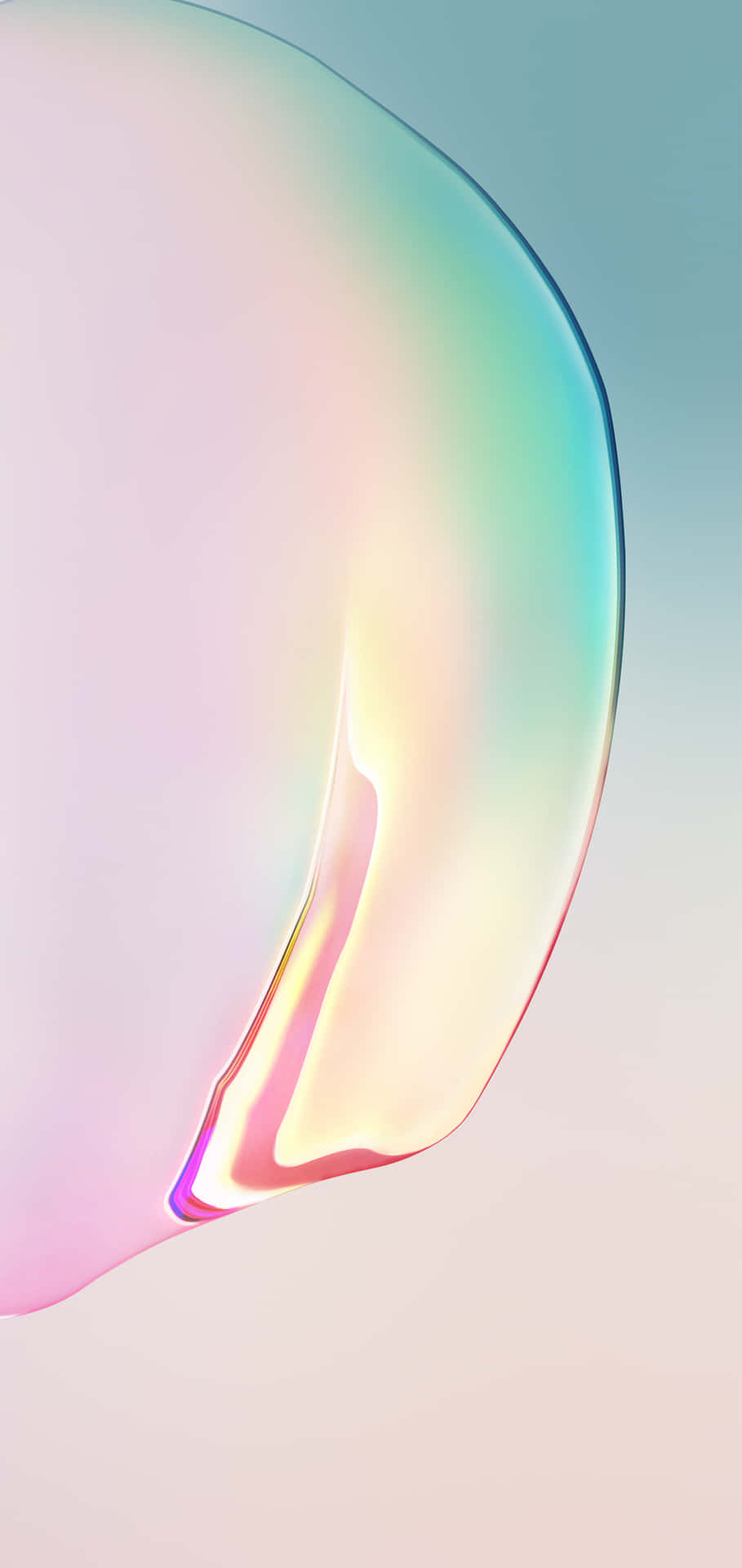 Samsung Galaxy Note 10, Schimmernde Welle, Pastell, Abstrakt, Hintergrundbild fürs Handy