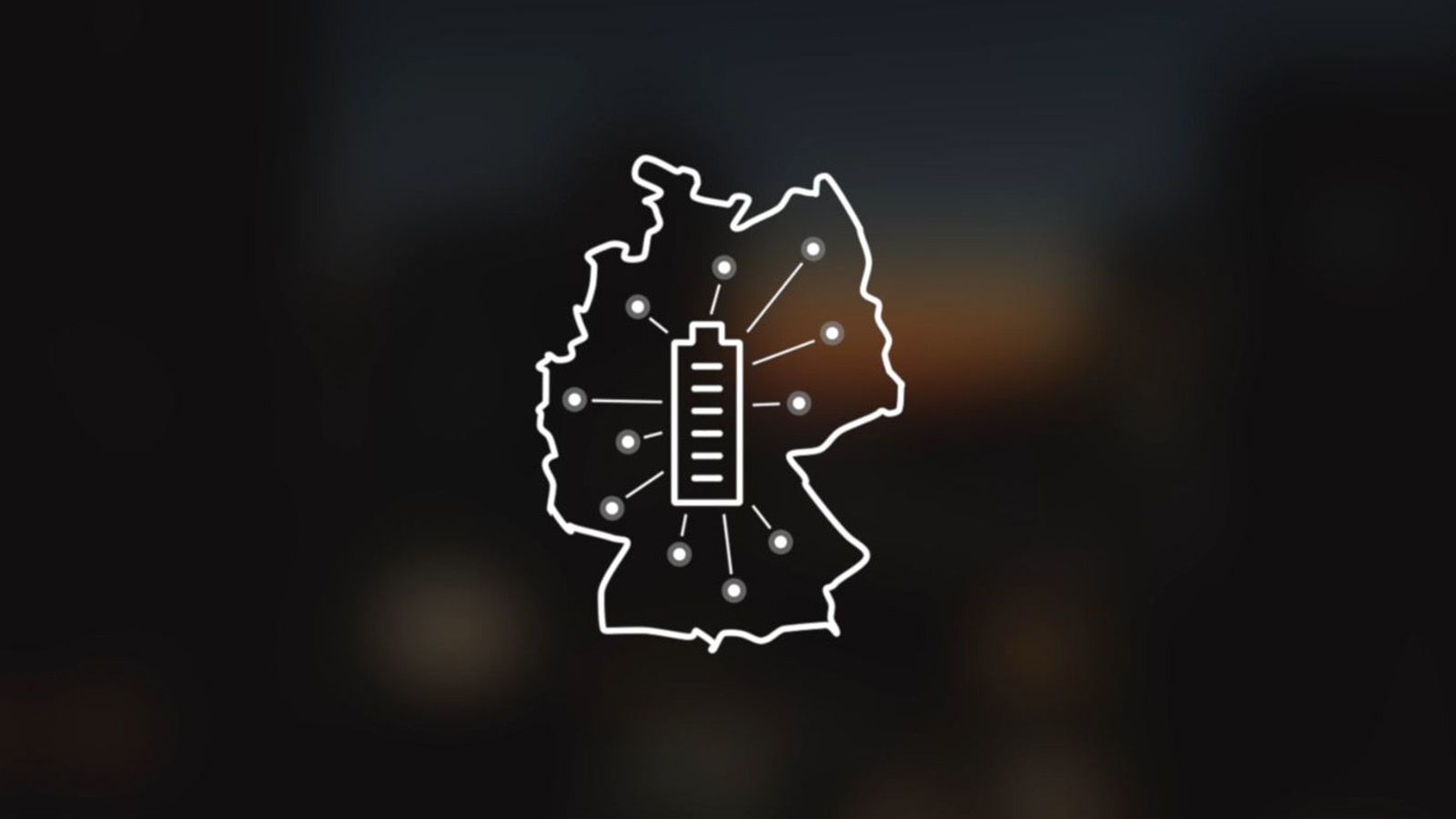 Deutschlandkarte, Batterie, Energienetz, Icon, Dunkel, HD, Hintergrundbild für den PC