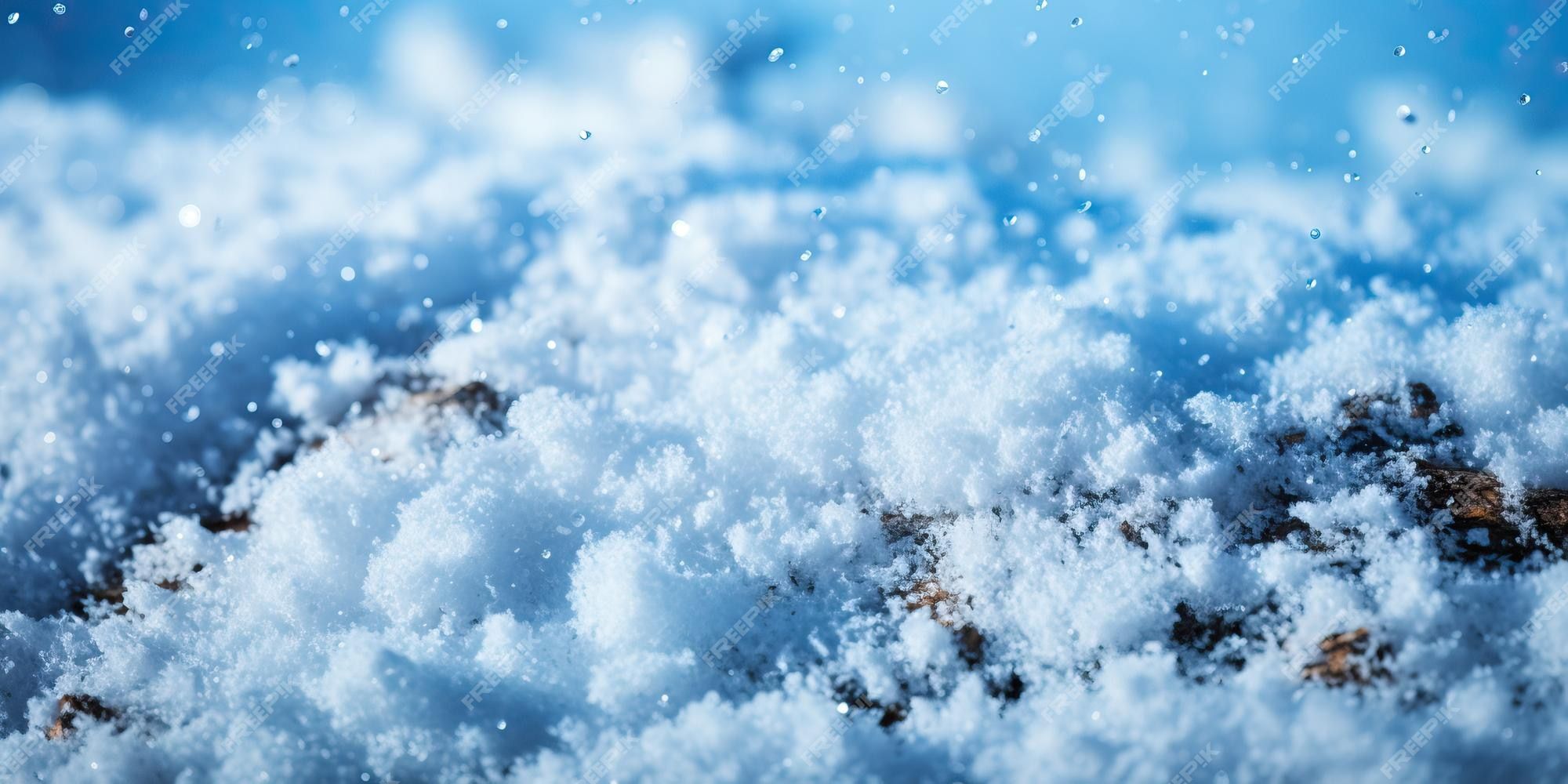 Schneekristalle, Nahaufnahme, Schneefall, Blau, Bokeh, Full HD, Desktop-Hintergrund für Windows