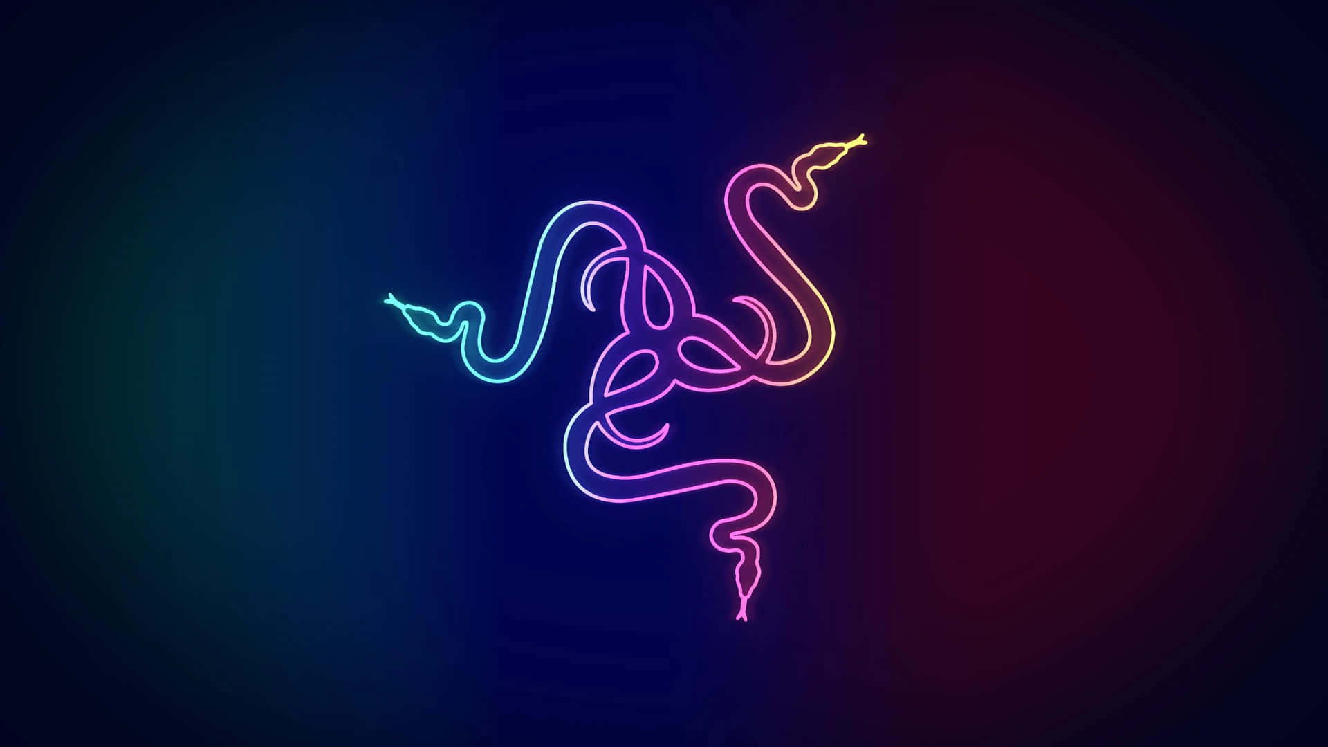 Razer, Neon-Logo, Farbverlauf, Dunkelblau, Pink, Full HD, Desktop-Hintergrund für Windows