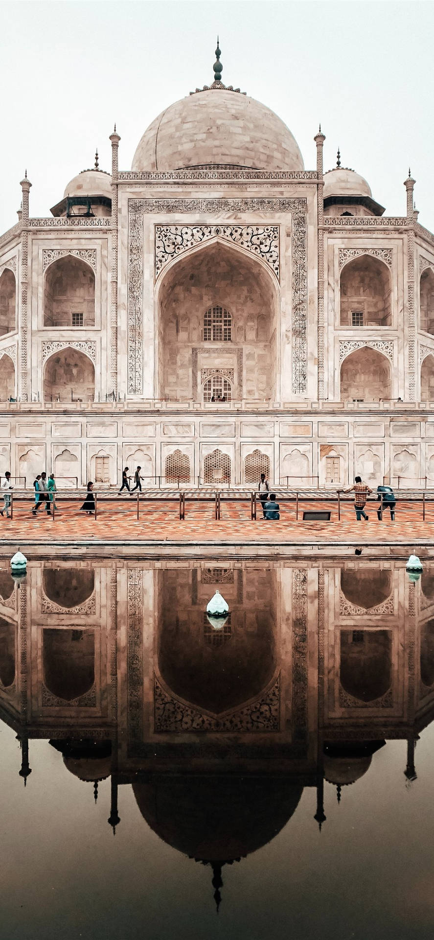 Taj Mahal, Agra, Indien, Mausoleum, Spiegelung, Marmor, HD, Hintergrundbild fürs Handy
