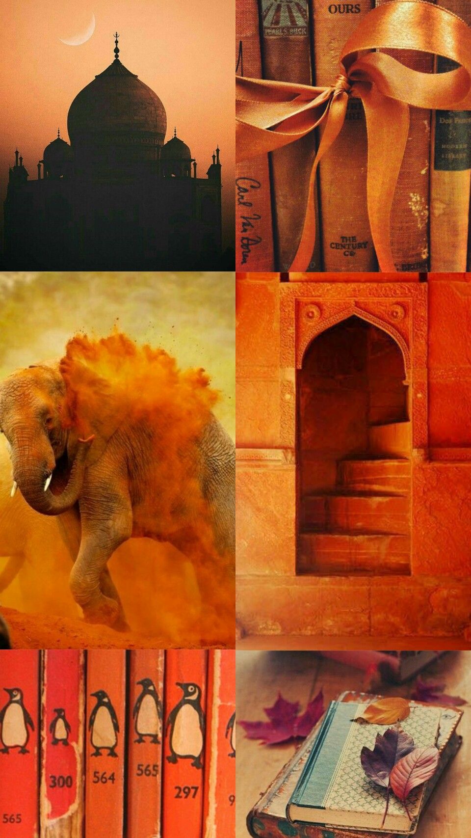Collage, Indische Kultur, Kuppel, Orange, Rot, Seide, HD, Sperrbildschirm fürs iPhone