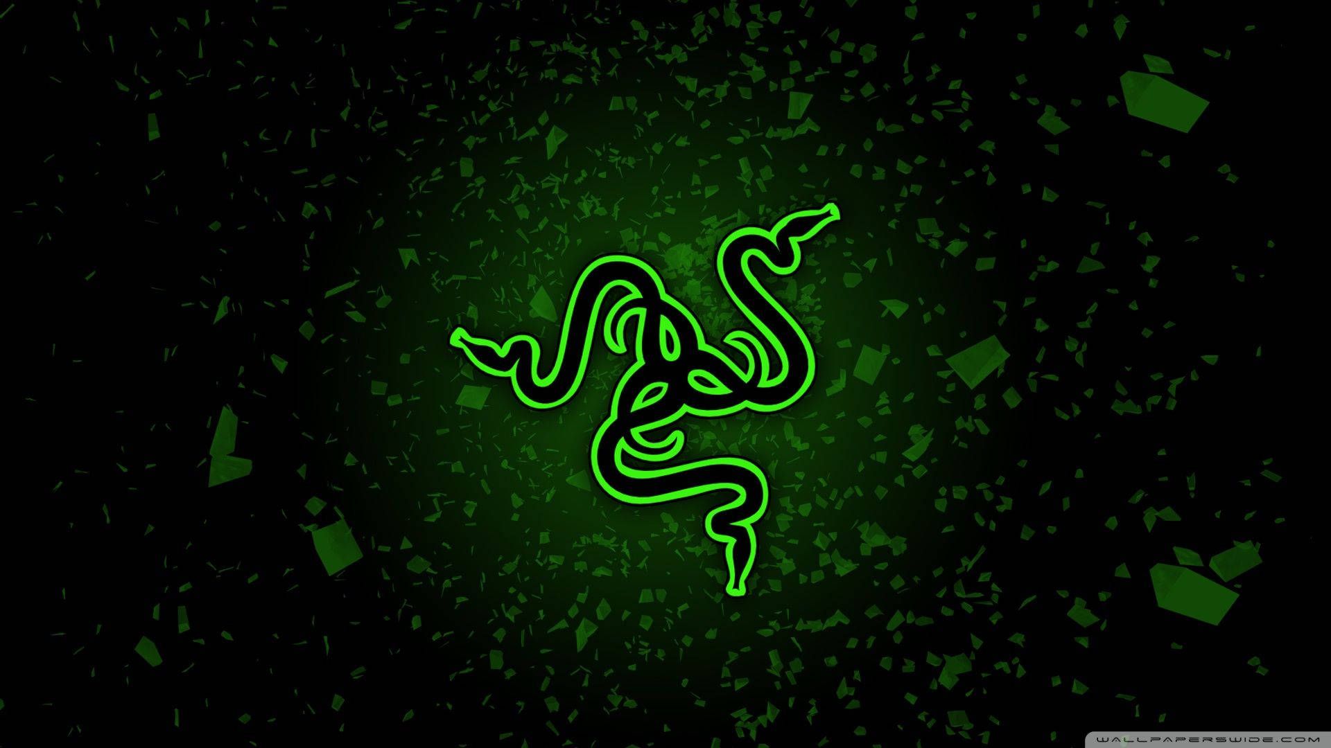 Razer, Grüne Partikel, Explosion, Dunkel, 16:9, Full-HD-Hintergrundbild für den Desktop
