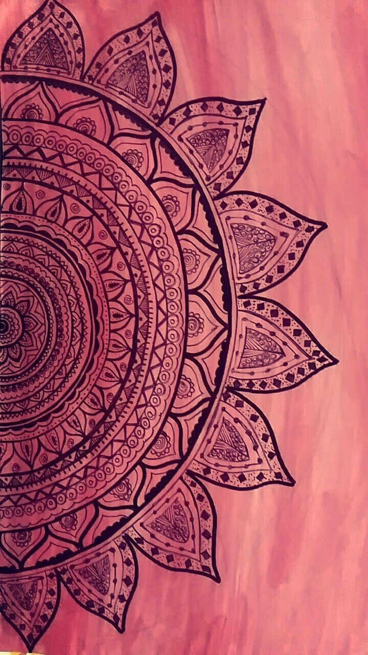 Mandala, Ornament, Rosa, Strichzeichnung, Detail, HD, Sperrbildschirm fürs iPhone