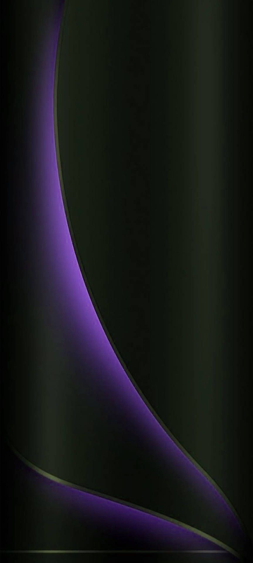 Abstrakt, Schwarzer Hintergrund, Lila Linie, Kurve, Galaxy-A51-Wallpaper