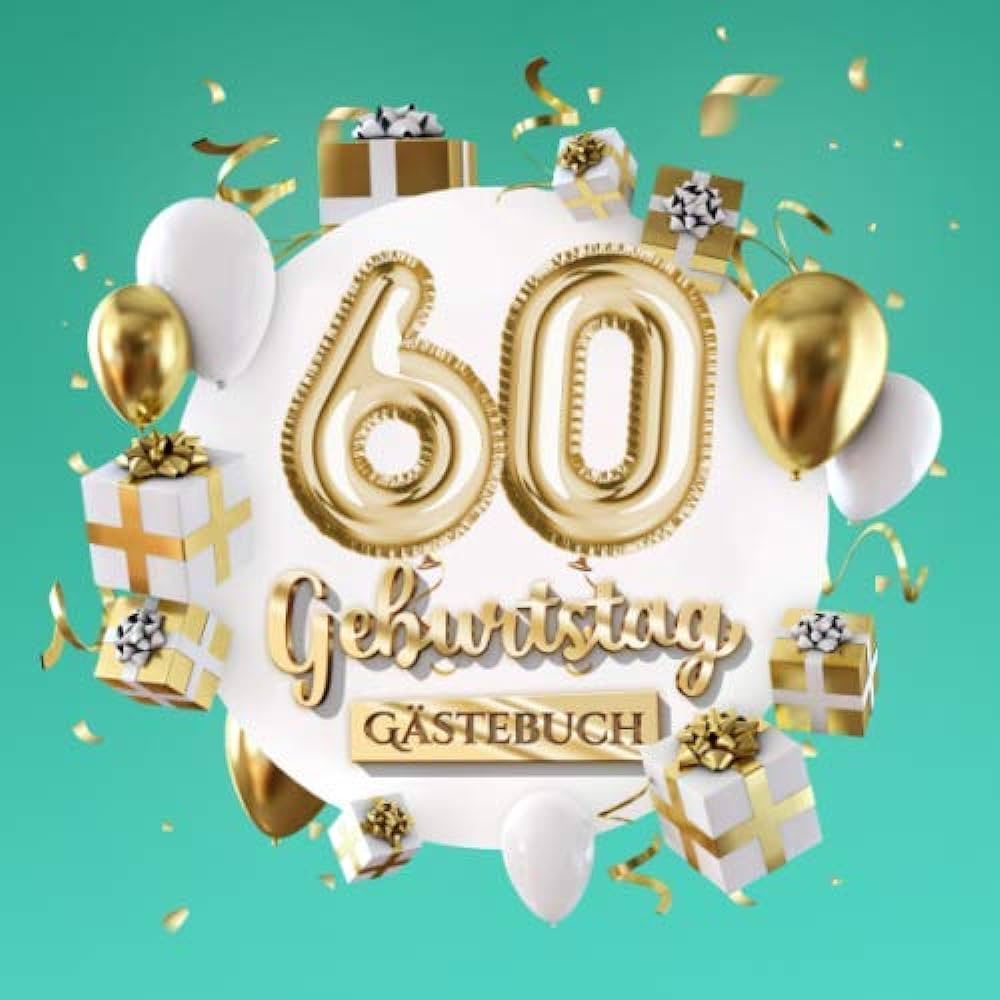 Goldene Ballons, Geschenke, Gästebuch, Türkiser Hintergrund, Konfetti, Wallpaper