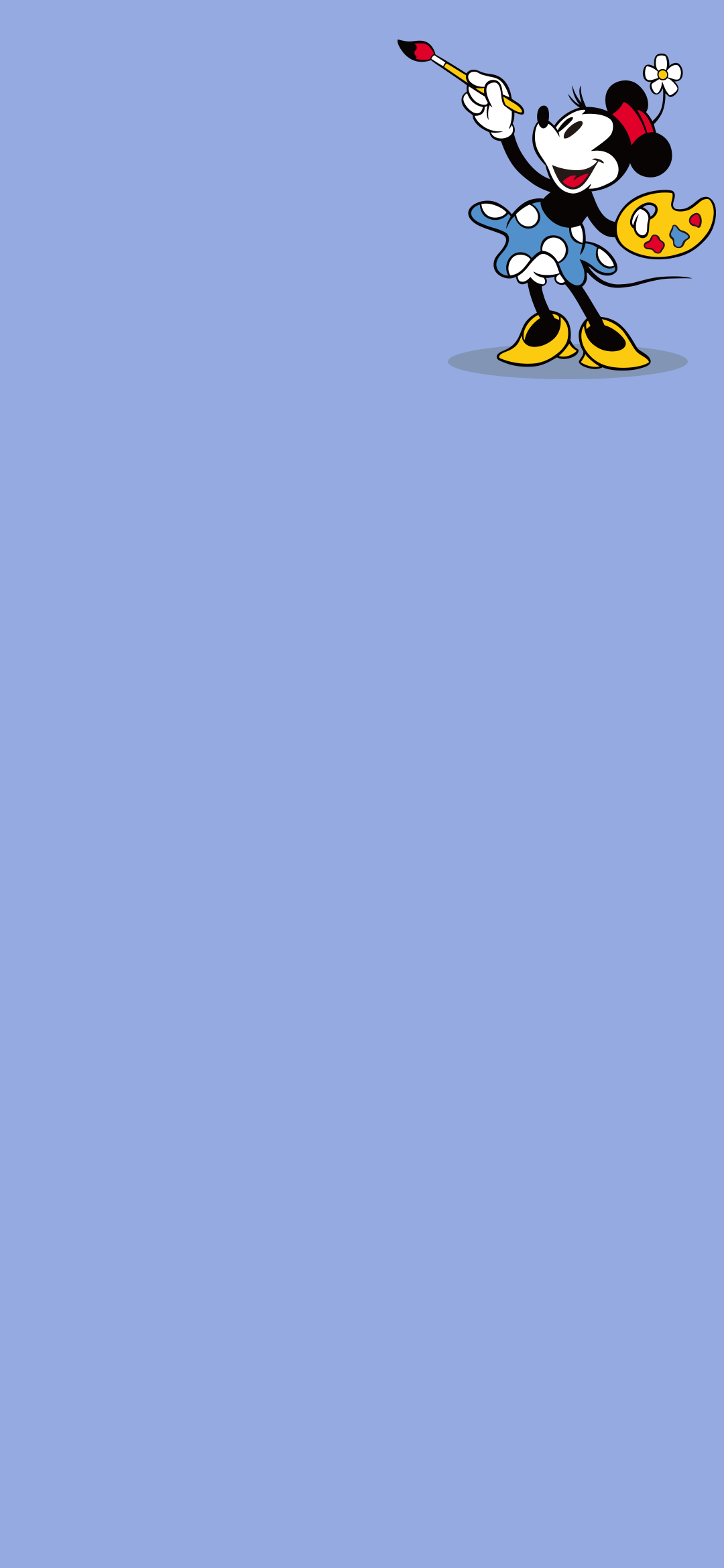 Disney, Cartoon-Maus, Lavendel, Minimalismus, Galaxy-A51-Wallpaper