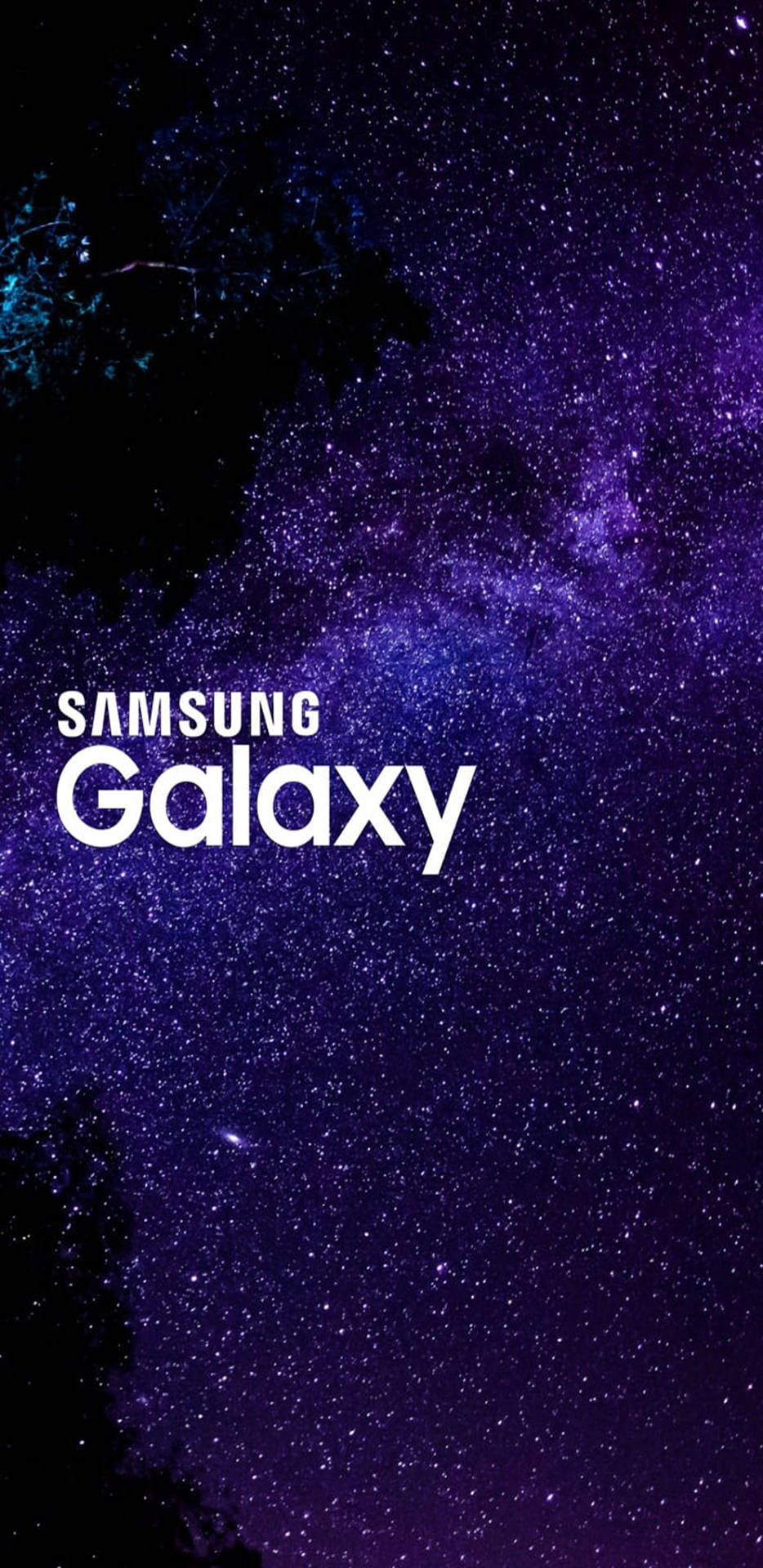Samsung Galaxy, Logo, Sternenhimmel, Weltall, Galaxy-A51-Hintergrundbild