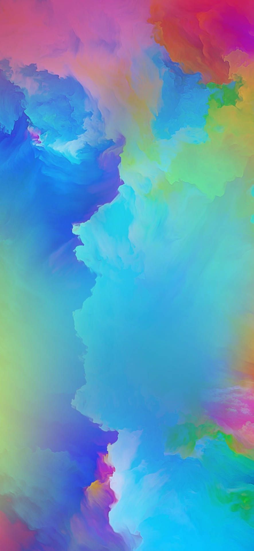 Farbwolken, Aquarell, Bunt, Abstrakt, Galaxy A51, Hintergrundbild
