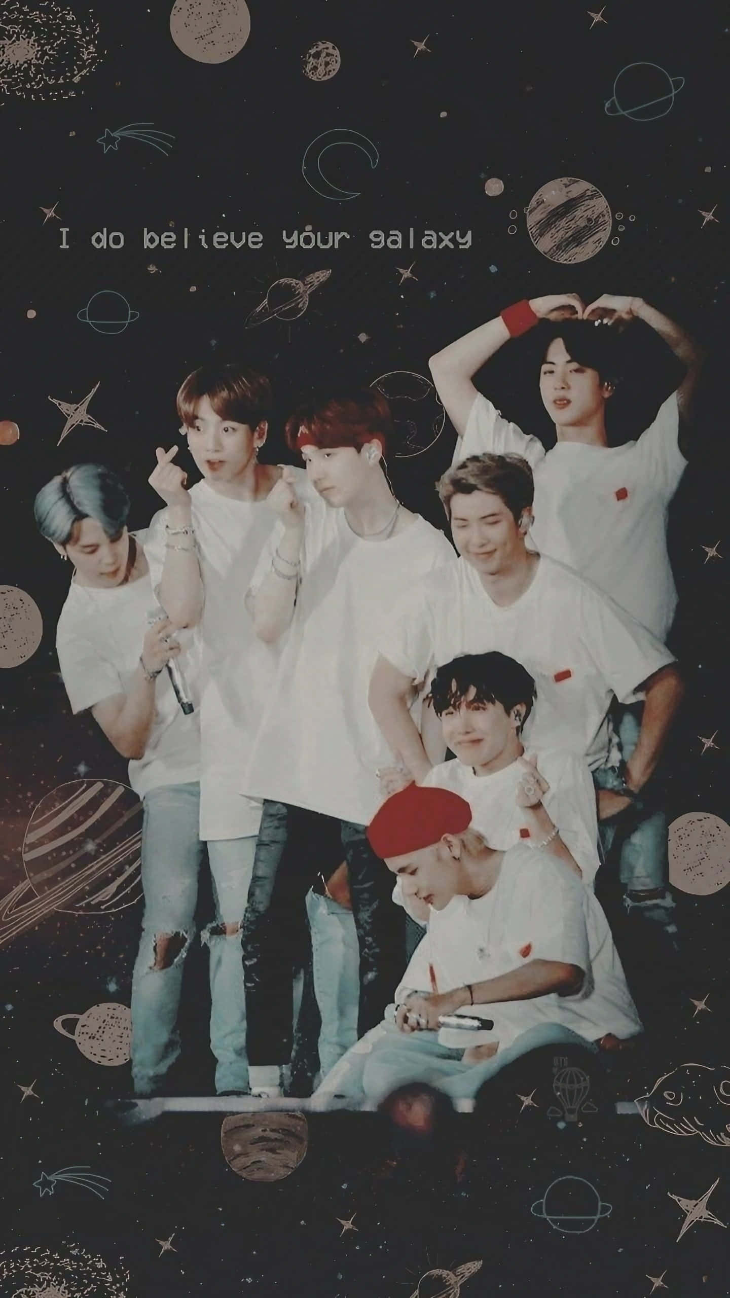BTS, K-Pop, Boygroup, Weiße Outfits, Gruppenfoto, QHD+, Handy-Hintergrund im Hochformat