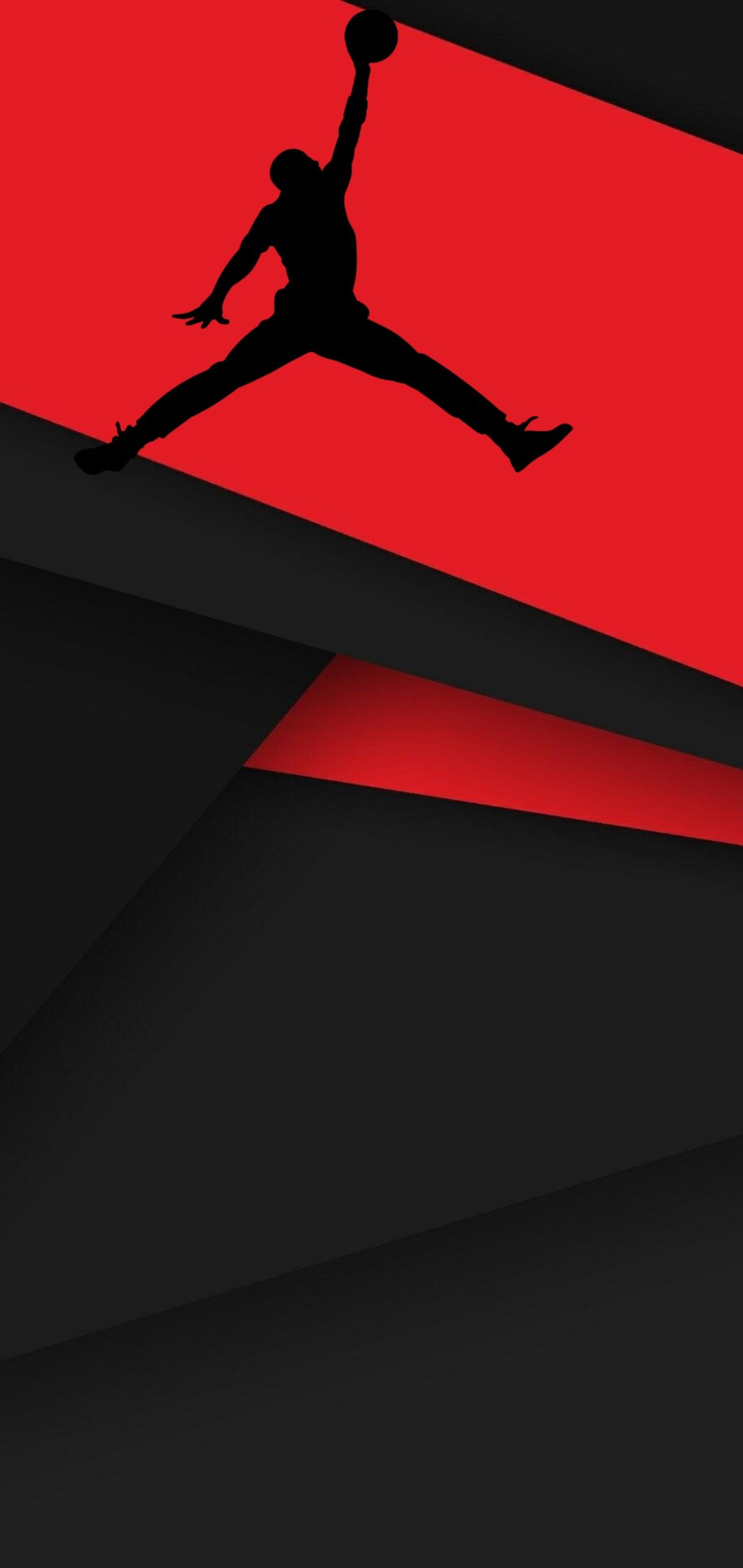 Air Jordan, Jumpman, Logo, Rot-Schwarz, Geometrisch, Sperrbildschirm fürs Galaxy A51
