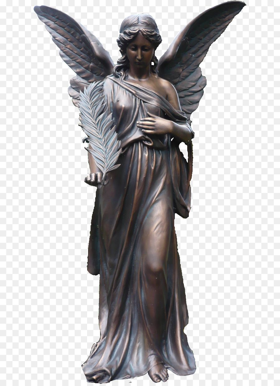 Engelsstatue, Bronze, Freisteller, Flügel, Skulptur, Hintergrundbild für iPad und Tablet