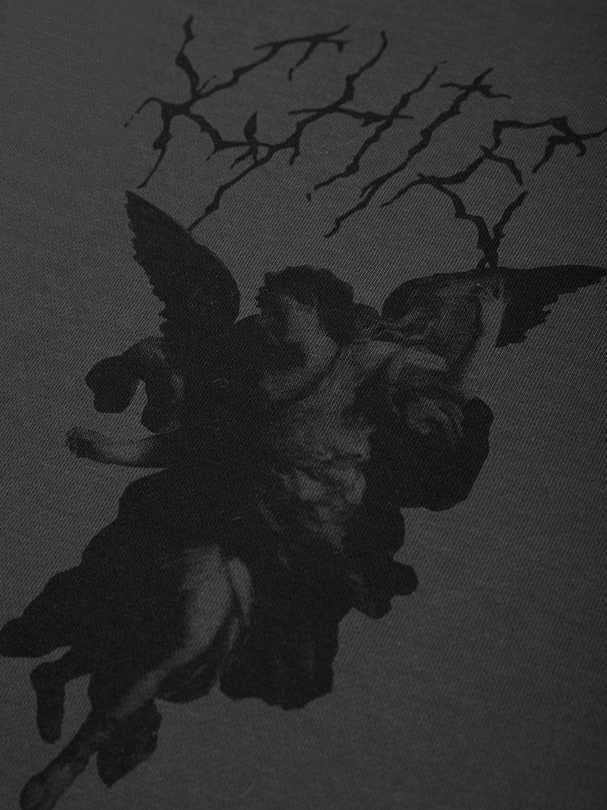 Engel, Schwarz, Silhouette, Vögel, Düster, Full HD, Hintergrundbild fürs Tablet