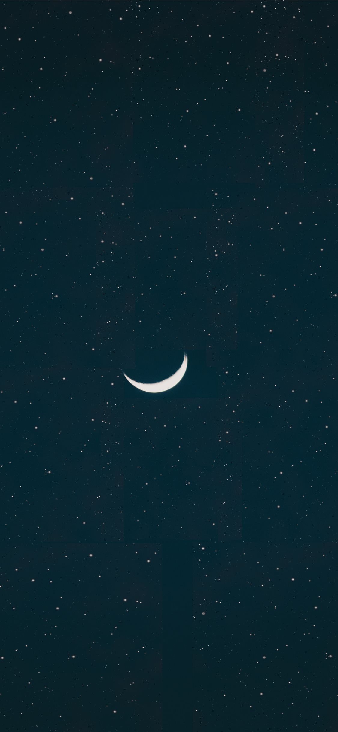 Mondsichel, Nachthimmel, Sterne, Minimalismus, Dunkelblau, iPhone-16-Pro-Hintergrundbild