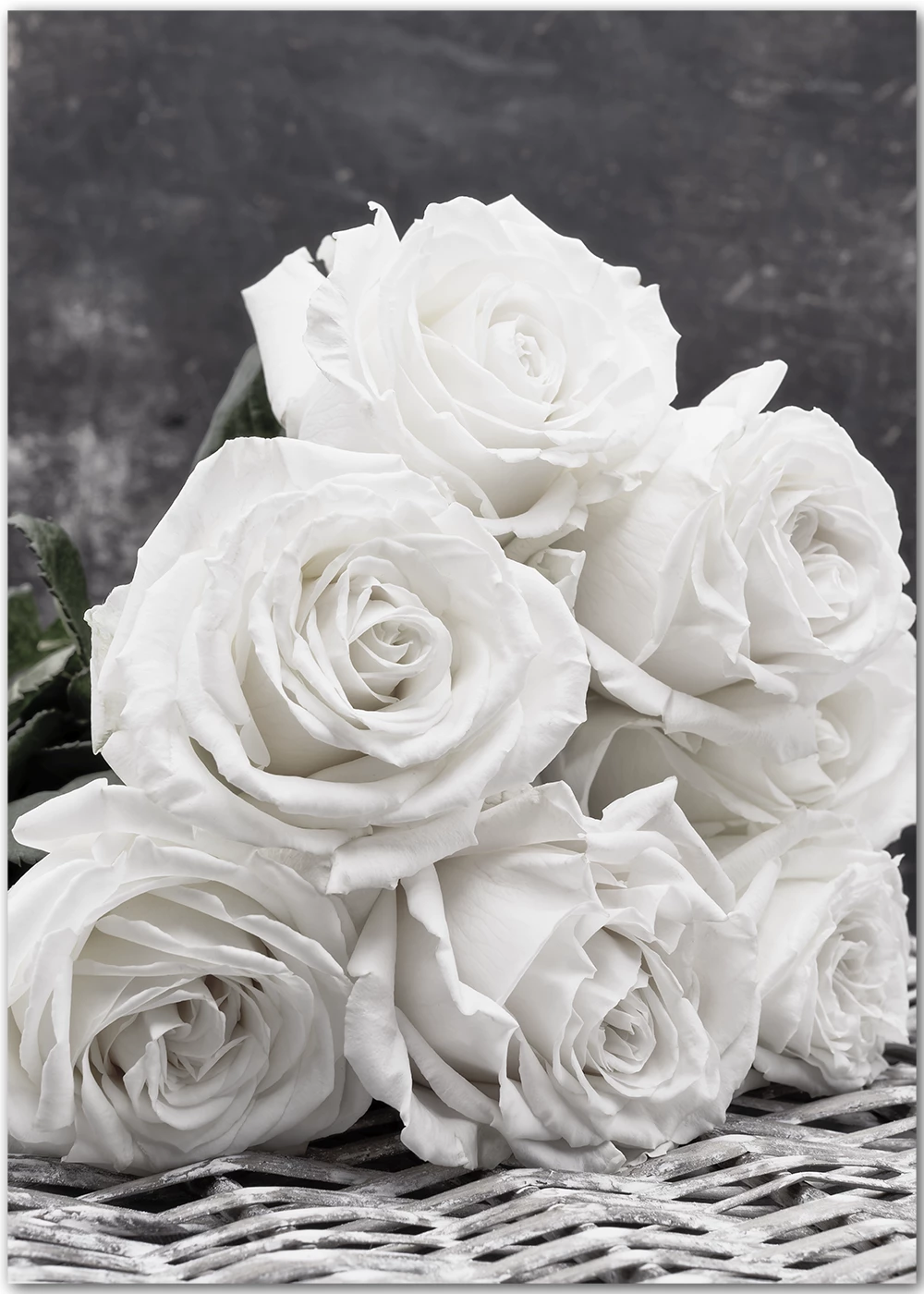 Weiße Rosen, Strauß, Schwarzweiß, Spitze, Stillleben, HD, Hintergrundbild fürs Tablet
