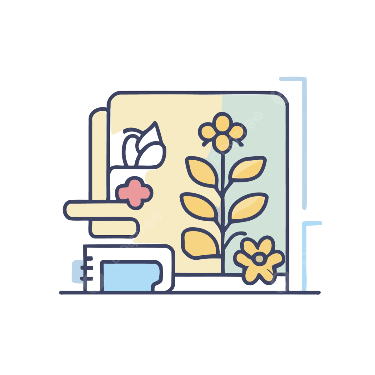 Katze, Blumen, Fenster, Illustration, Schwarz, Wasserzeichen, Hintergrundbild fürs Tablet