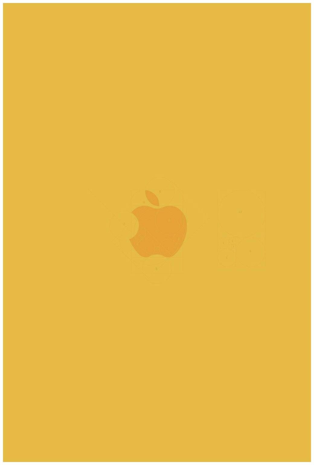 Apple-Logo, Gelb, Senfgelb, Minimalistisch, HD, iPad-Hintergrundbild