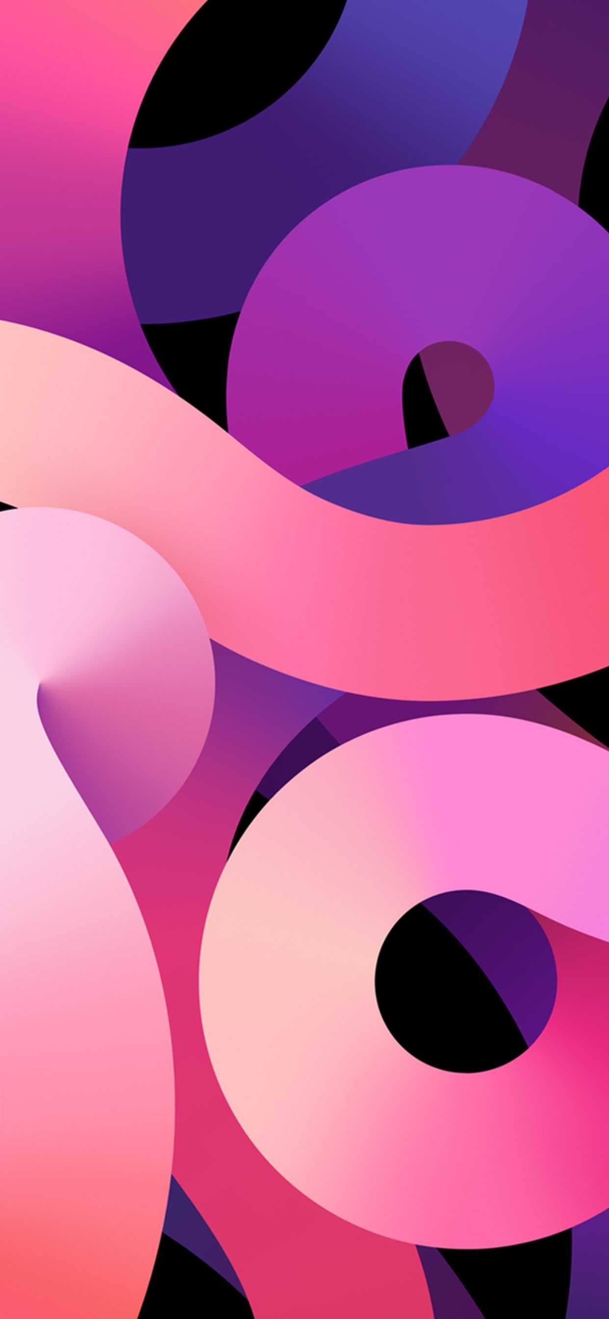 iPad Air, Abstrakt, Schleifen, Pink, Lila, Full HD, Sperrbildschirm fürs iPhone
