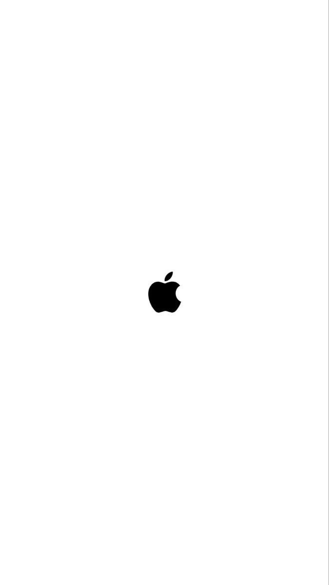 Apple-Logo, Weißer Hintergrund, Minimalistisch, Schwarz, Sperrbildschirm fürs iPhone