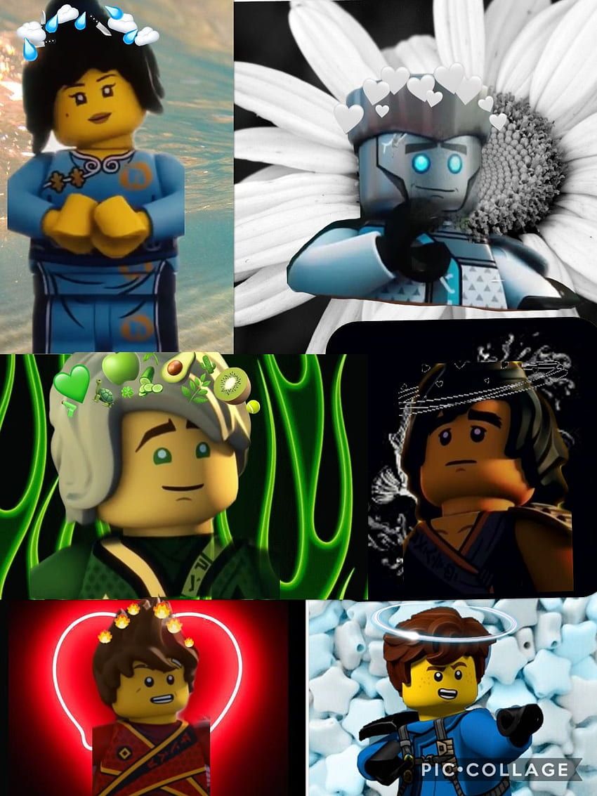 Jay, Lloyd, Zane, Kai, Lego Ninjago, Collage, HD, iPad-Hintergrundbild