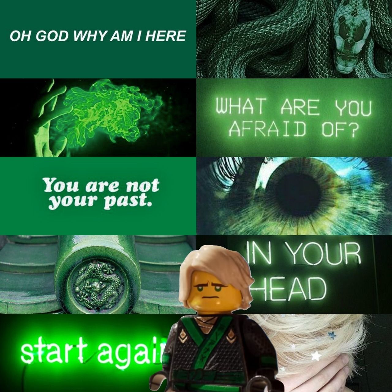 Lloyd, Lego Ninjago, Collage, Grün, Sprüche, HD, iPad-Hintergrundbild