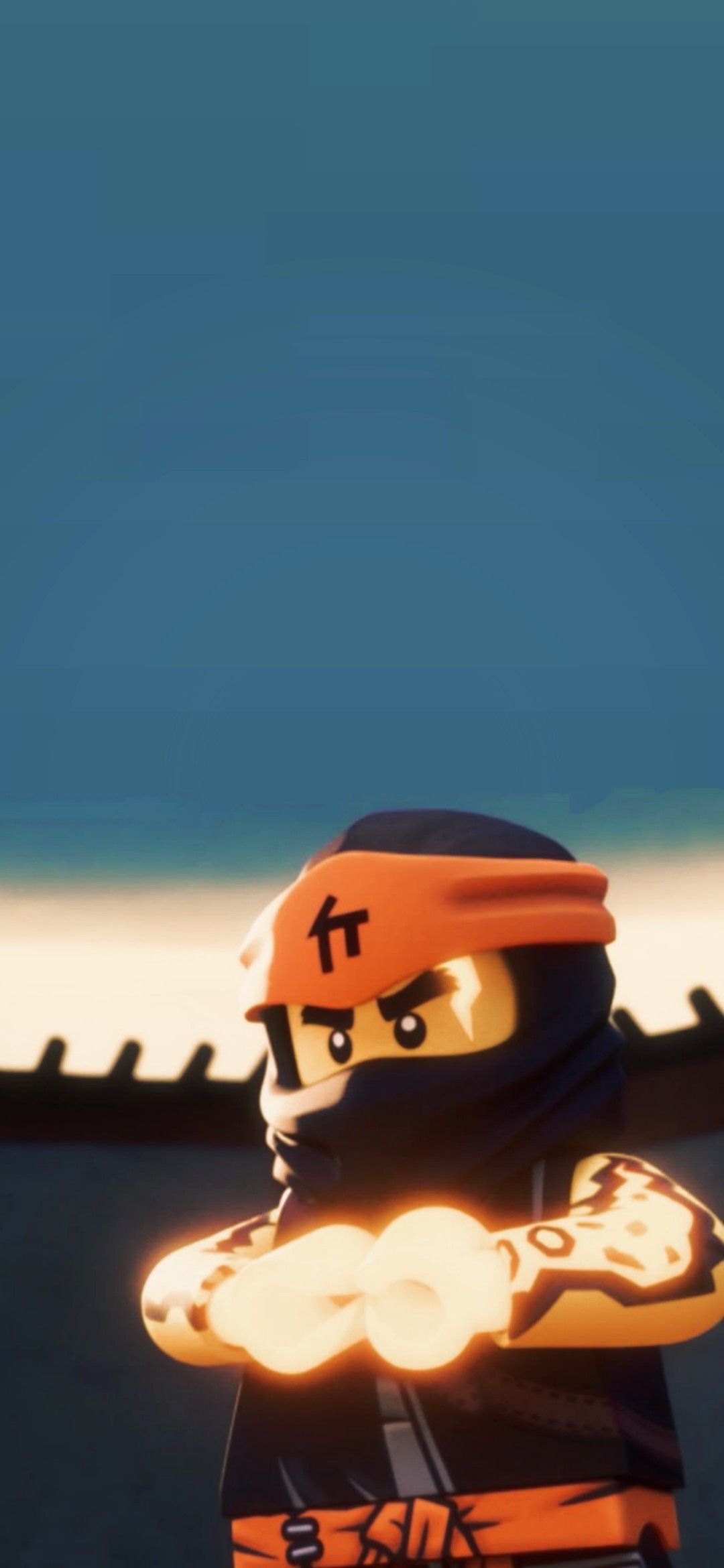 Kai, Lego Ninjago, Feuer, Petrol, Full HD, Handy-Hintergrund im Hochformat