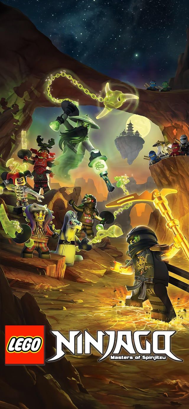 Lego Ninjago, Poster, Grün, Kampf, Hochformat, Hintergrundbild fürs Smartphone