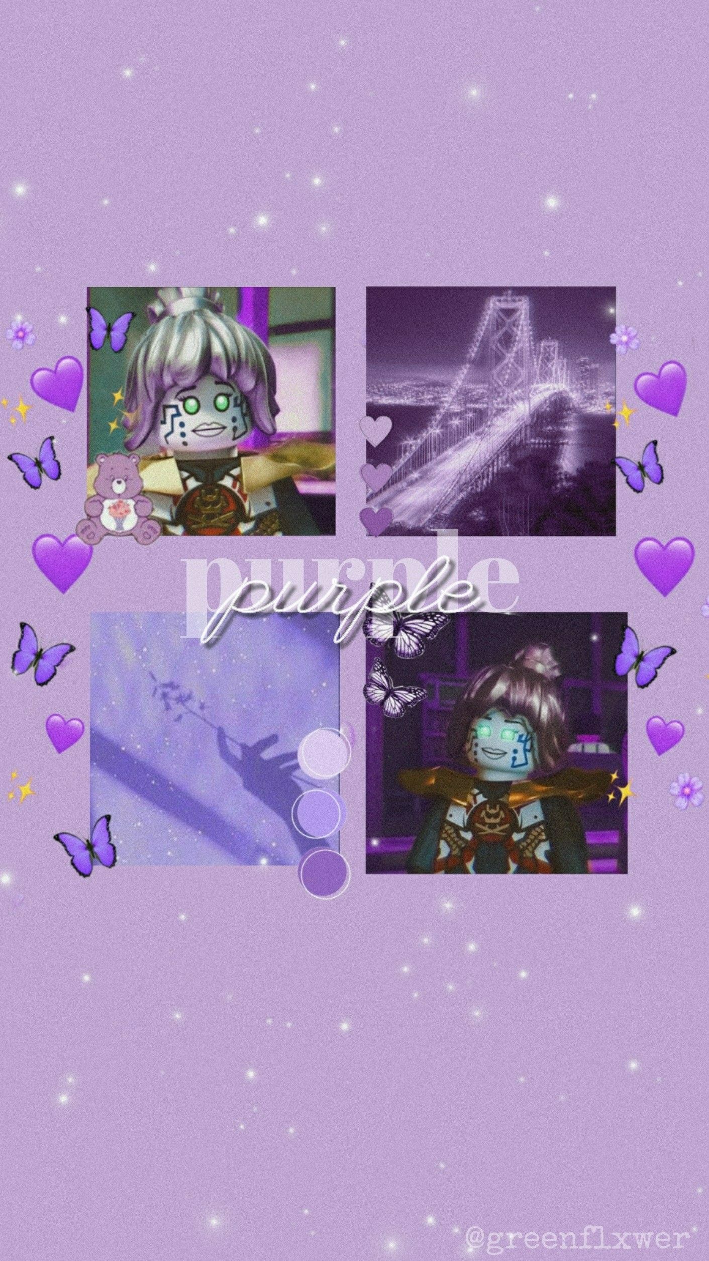 Lego Ninjago, Collage, Purple, Flieder, Full HD, Hintergrundbild fürs Handy