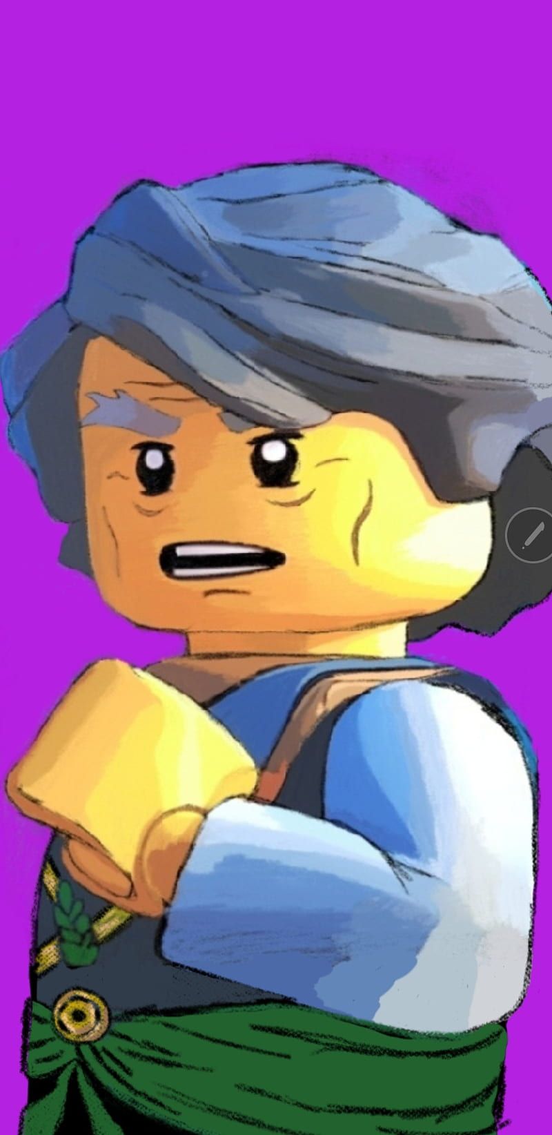 Lego Ninjago, Minifigur, Graue Haare, Lila, HD, Sperrbildschirm fürs iPhone