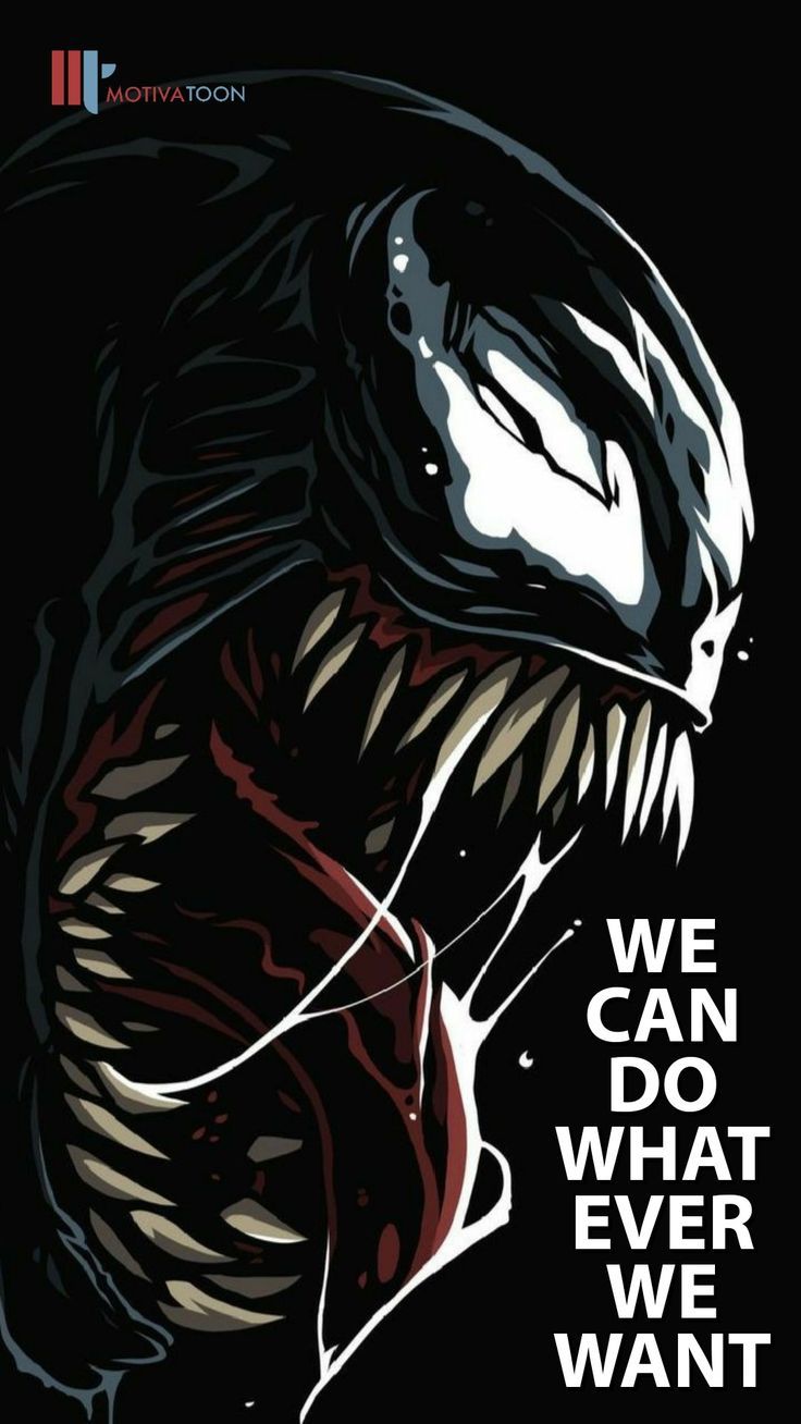 Venom, We Can Do Whatever We Want, Zitat, Schwarz, Reißzähne, HD, Handy-Hintergrundbild