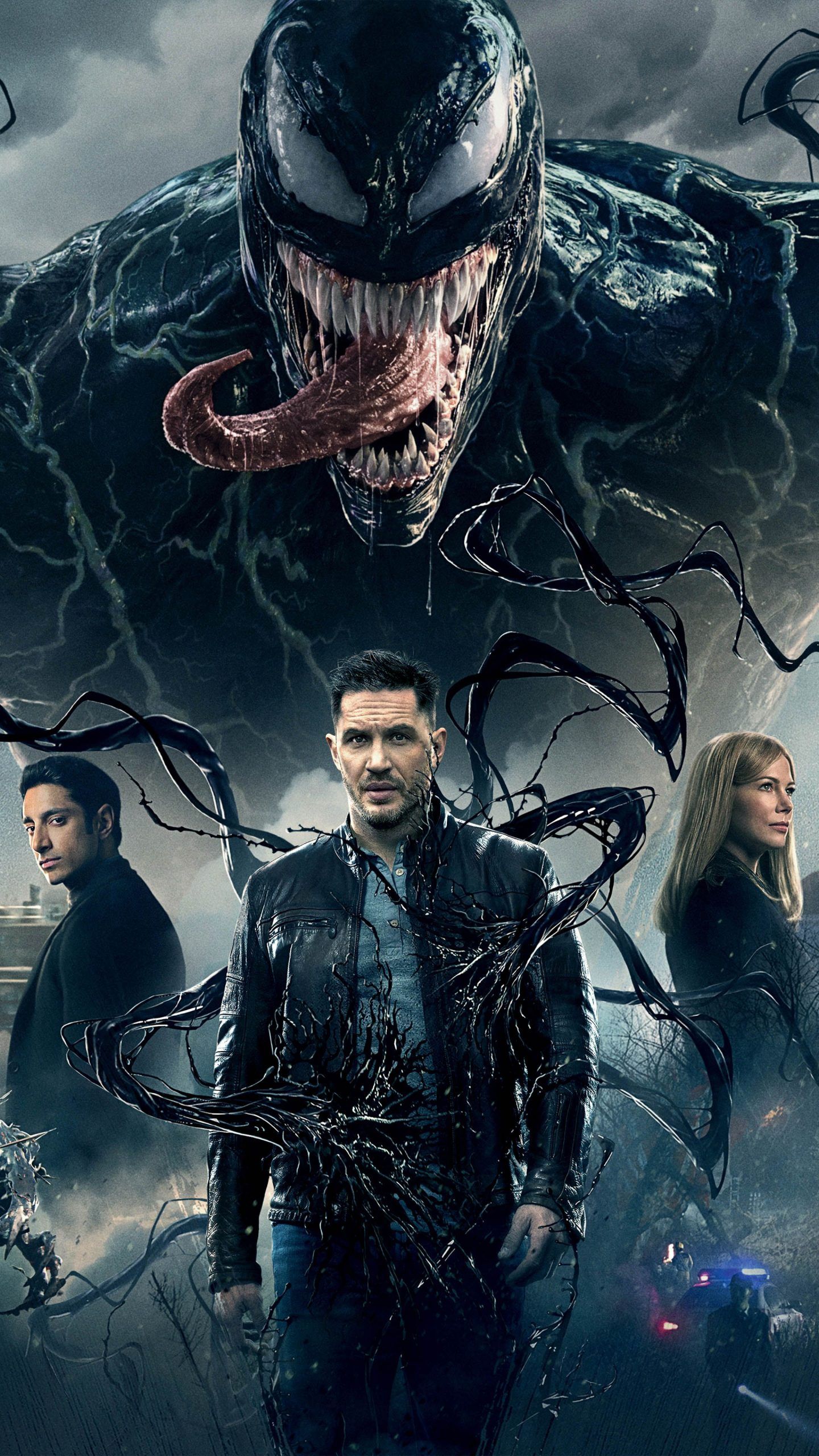 Venom (Film), Tom Hardy, Eddie Brock, Filmplakat, Sony Pictures, Marvel, Android-Hintergrundbild
