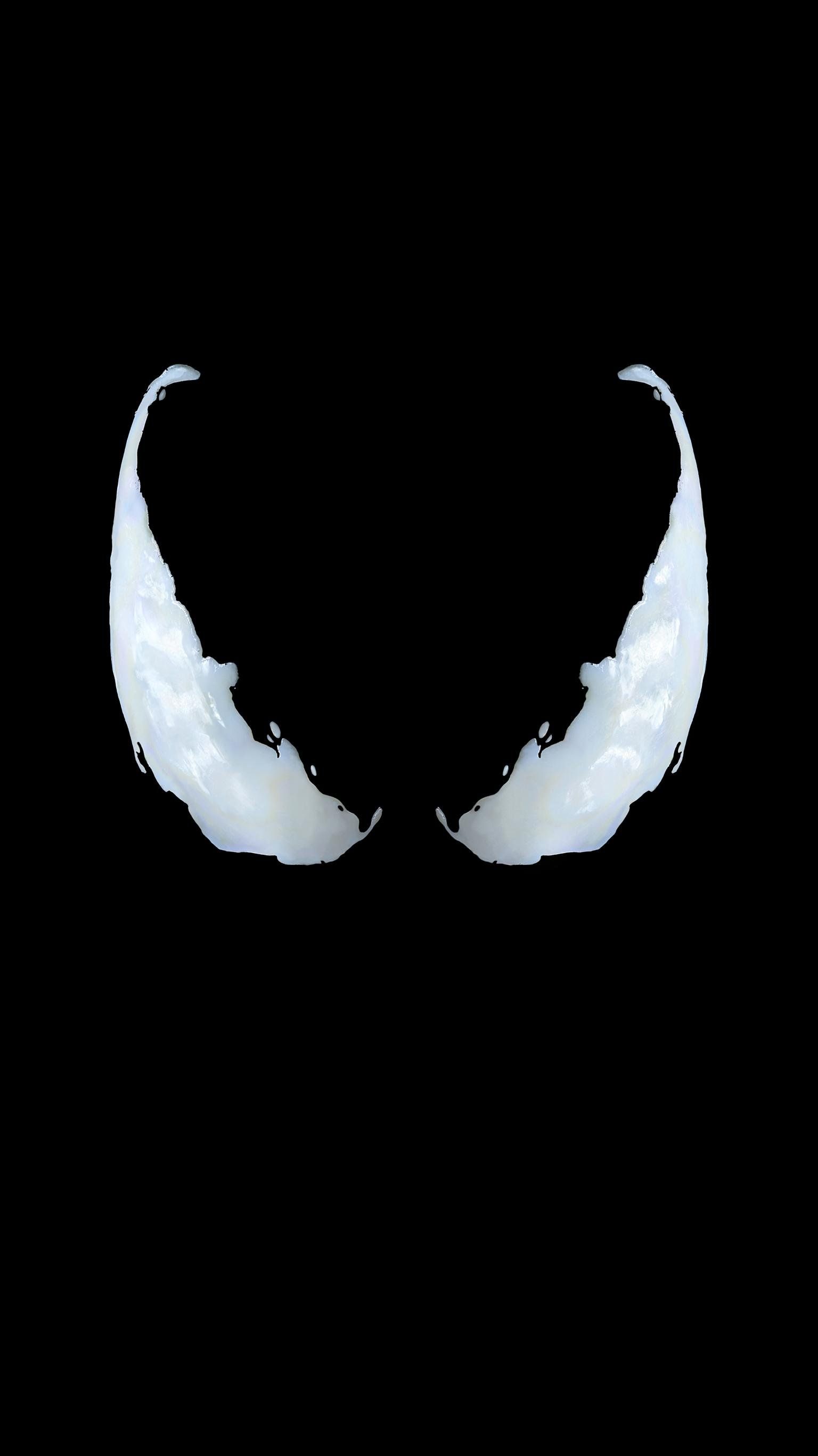 Venom, Augen, Minimalismus, Schwarzer Hintergrund, QHD+, Sperrbildschirm fürs iPhone