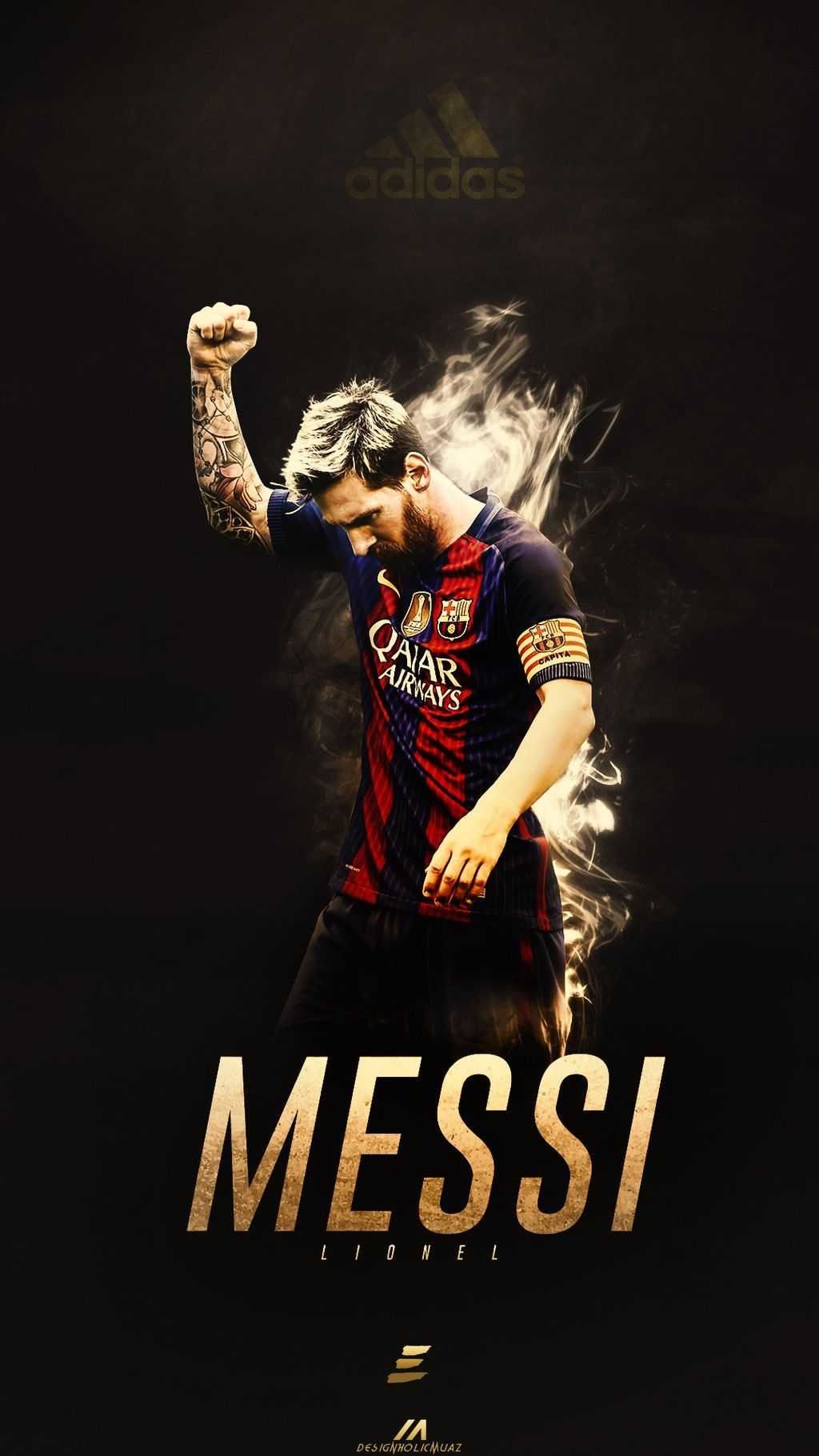 Lionel Messi, Messi, Schriftzug, Gold, Schwarzer Hintergrund, Sperrbildschirm fürs iPhone