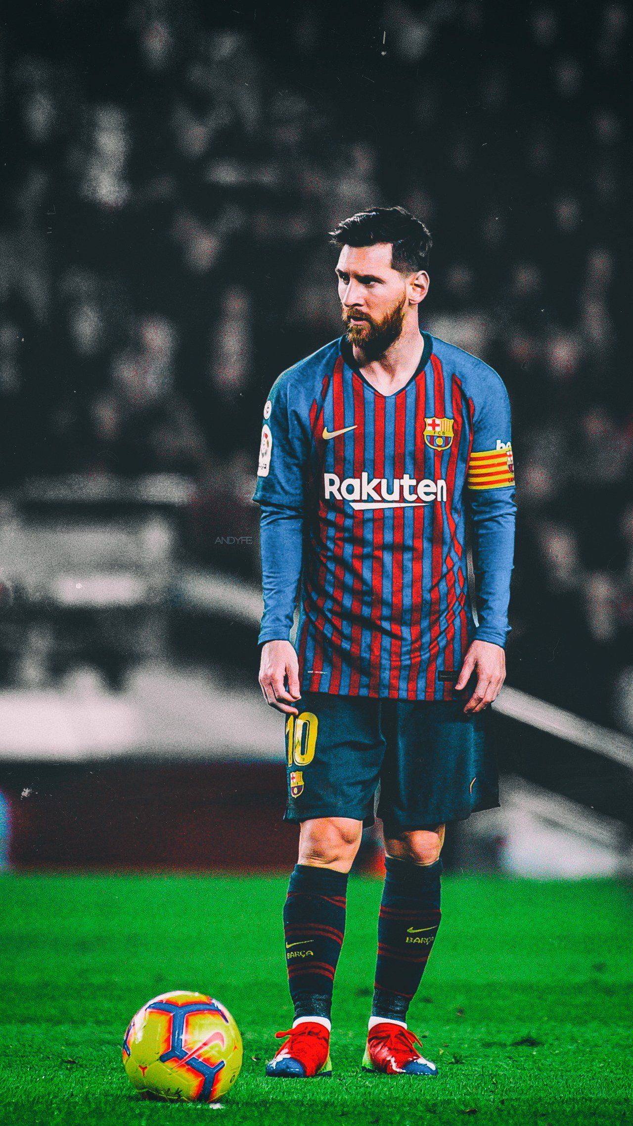 Lionel Messi, FC Barcelona, Freistoß, Fußball, Stadion, Full HD, Sperrbildschirm fürs iPhone