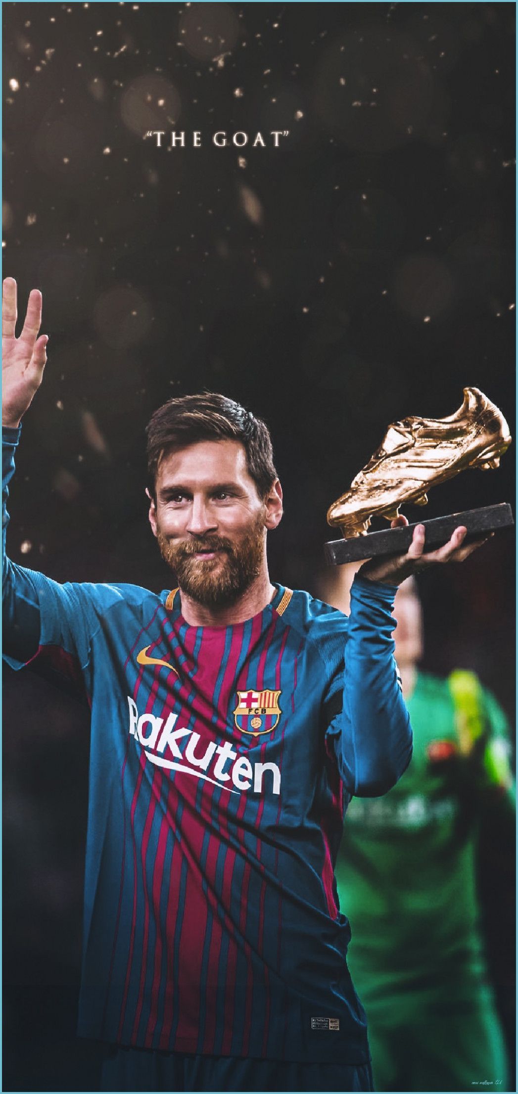 Lionel Messi, FC Barcelona, Goldener Schuh, The GOAT, Dunkel, HD, Handy-Hintergrundbild