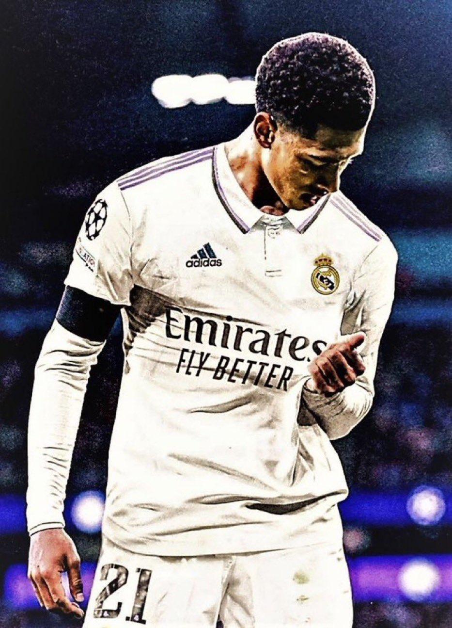 Jude Bellingham, Real Madrid, Blick nach unten, Kapitänsbinde, Dunkelblau, HD, iPad-Hintergrundbild