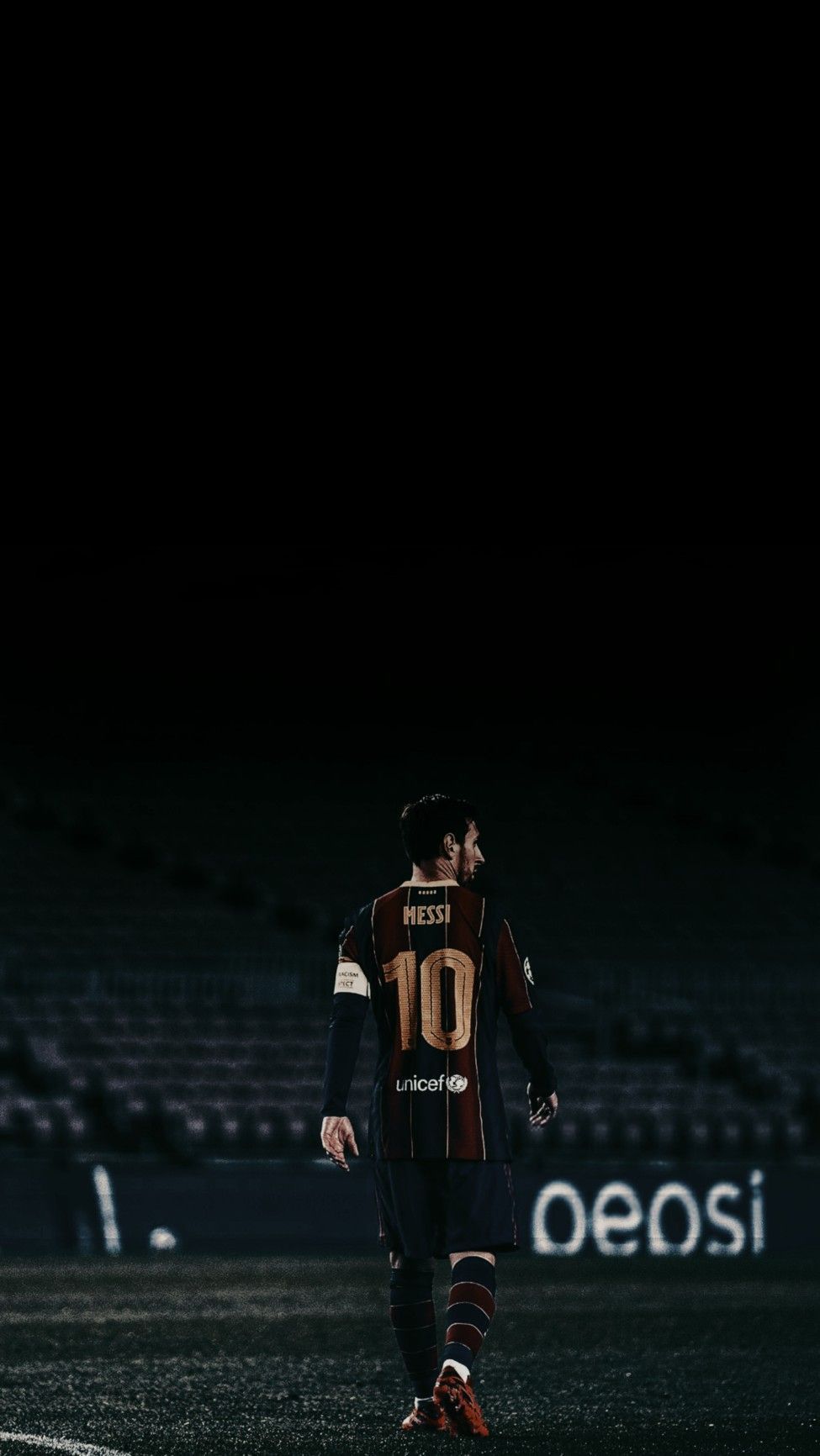 Lionel Messi, FC Barcelona, Rückennummer 10, Dunkel, Minimalistisch, HD, Handy-Hintergrund