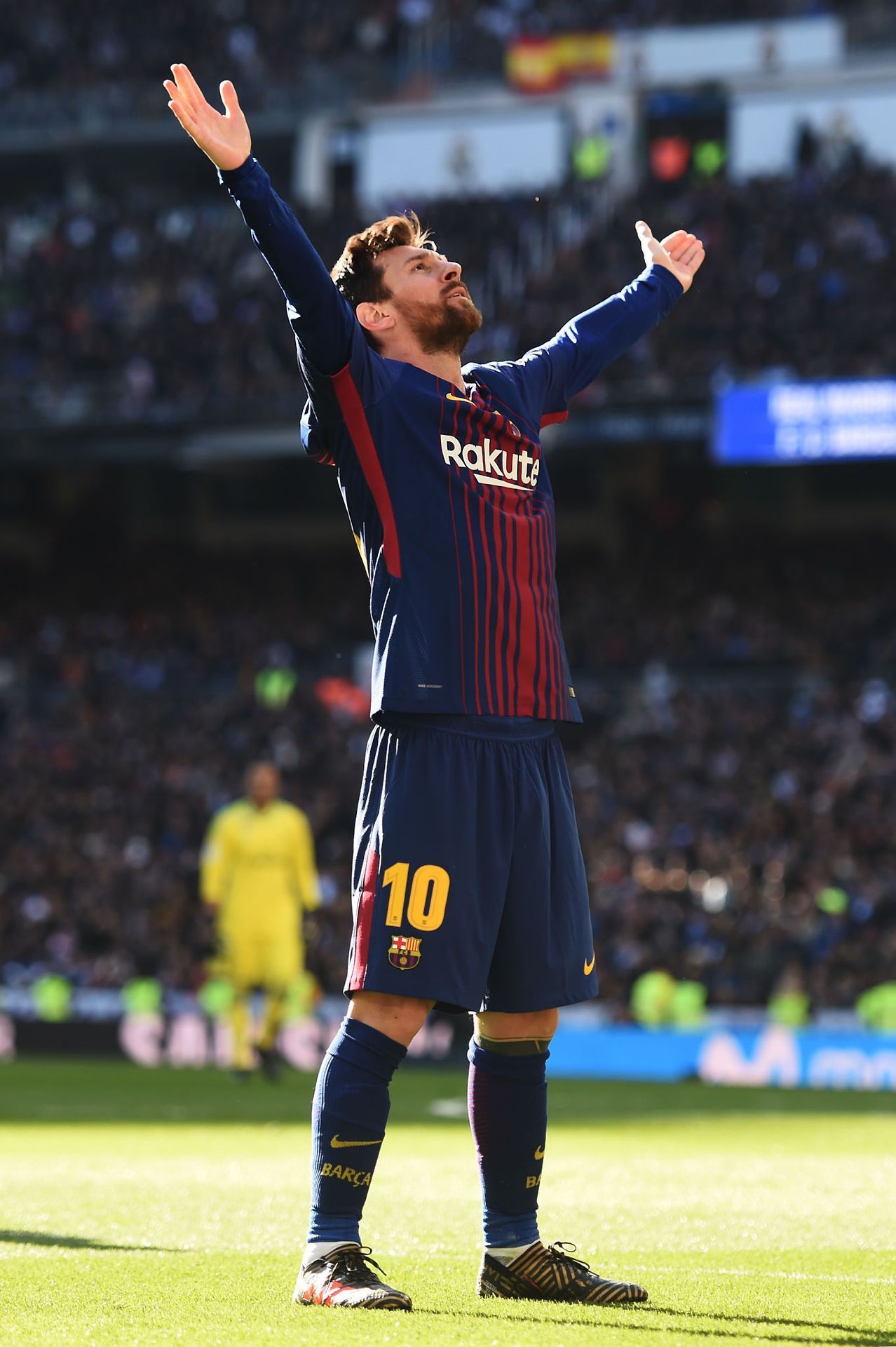 Lionel Messi, FC Barcelona, Jubel, Stadion, Fußballplatz, Full HD, Handy-Hintergrundbild