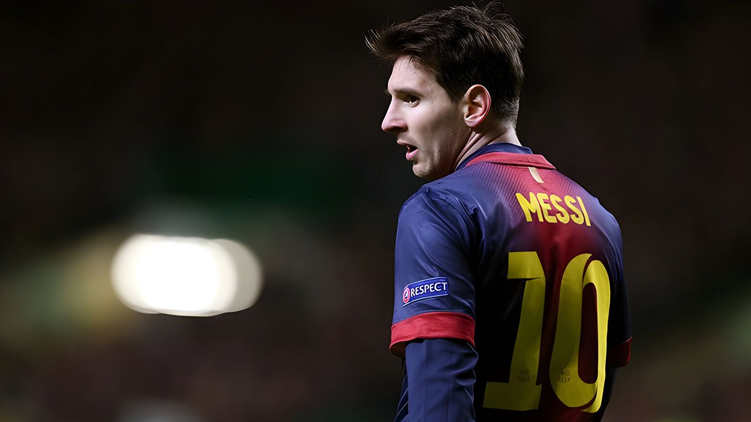 Lionel Messi, FC Barcelona, Rückennummer 10, Profil, Dunkel, HD, Laptop-Hintergrundbild